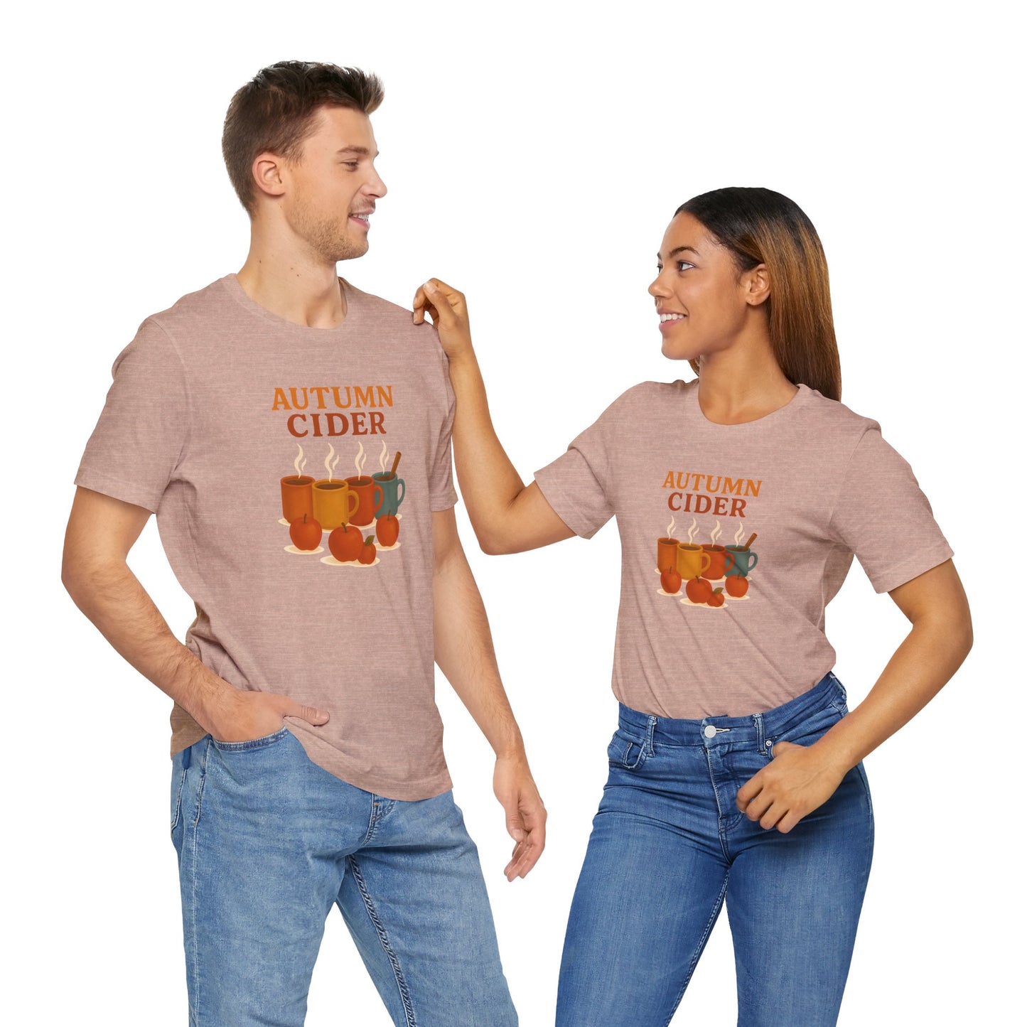 Autumn Cider T-Shirt – Cozy Fall Graphic Tee with Steaming Mugs