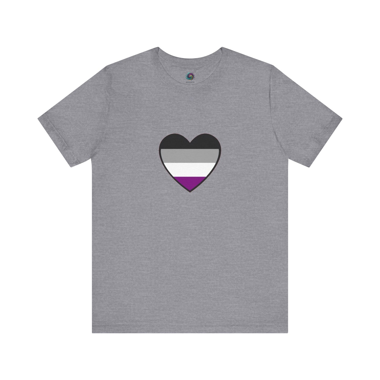 Asexual Pride Flag Heart T-Shirt – Ace Flag LGBTQ+ Graphic Tee - WhimSpin - https://whimspin.com