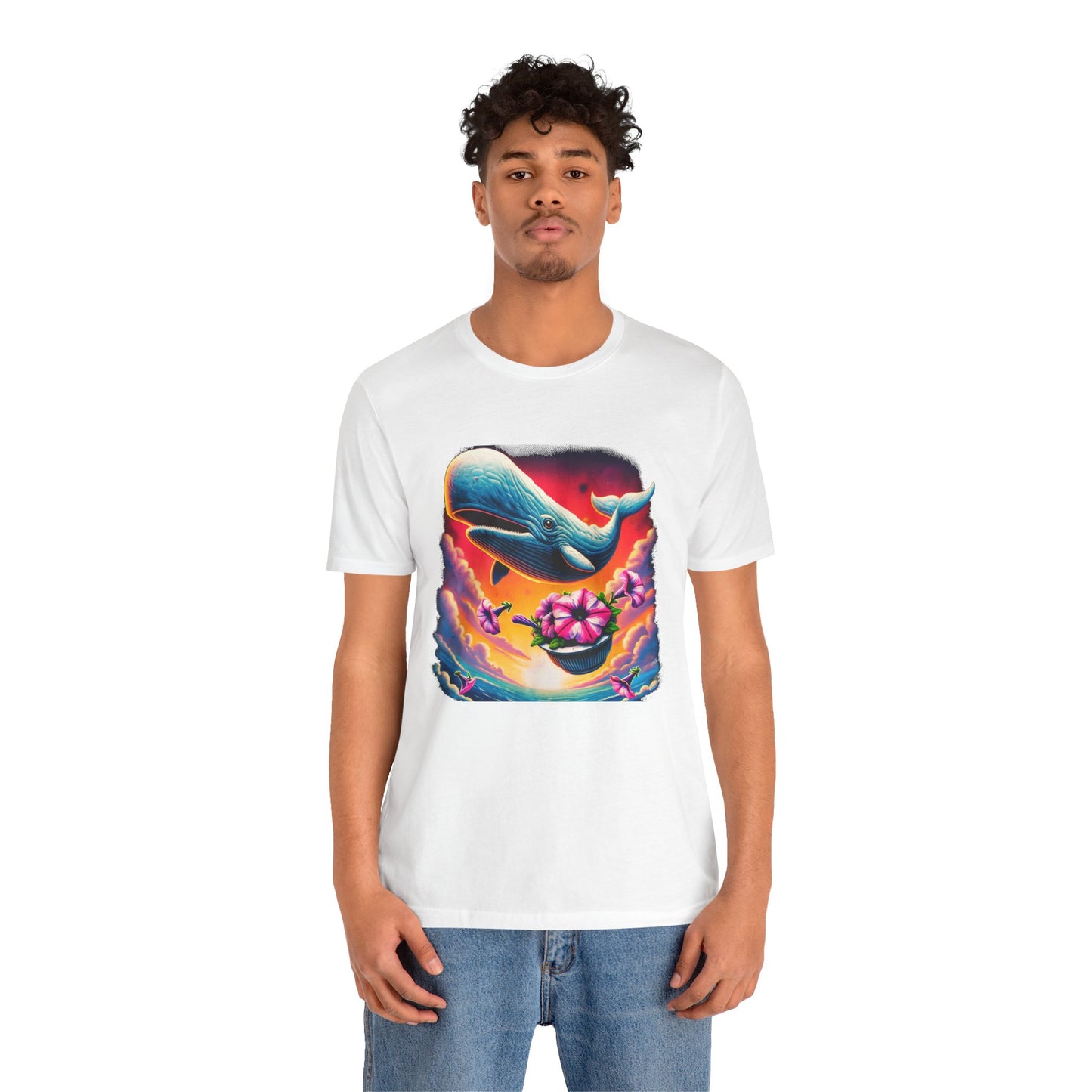 "Oh No, Not Again" Petunias and Whale Funny TShirt – Unisex Tee