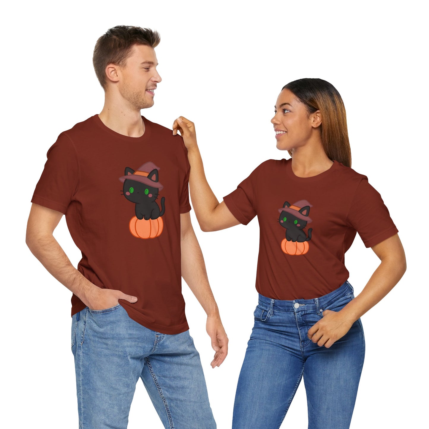 Halloween Cat Shirt – Cute Cat on a Pumpkin Graphic Tee