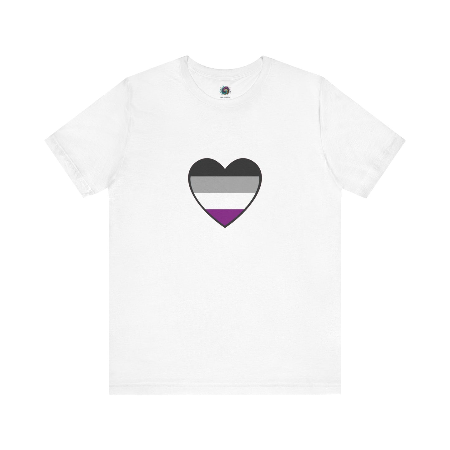 Asexual Pride Flag Heart T-Shirt – Ace Flag LGBTQ+ Graphic Tee - WhimSpin - https://whimspin.com