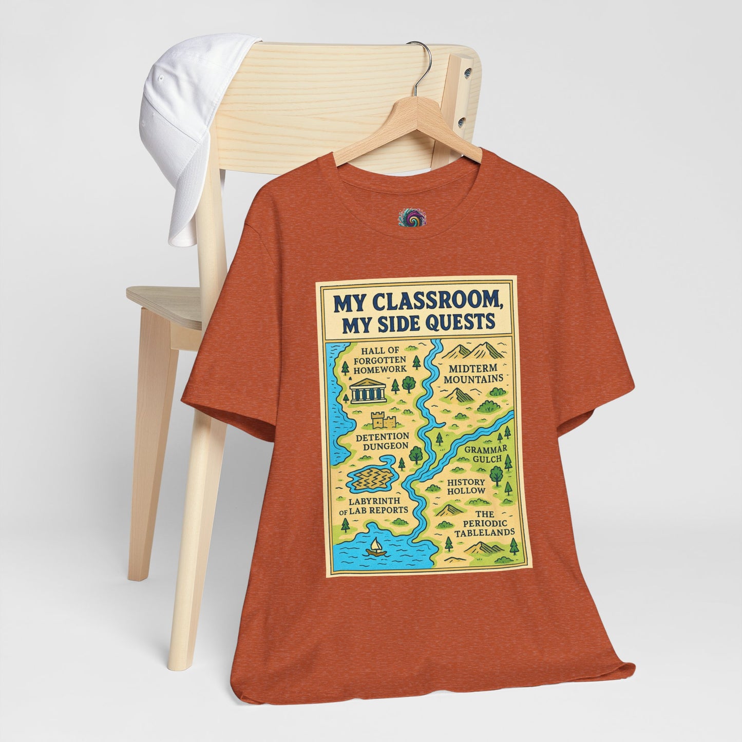 My Classroom, My Side Quests T-Shirt – RPG Map Tee for Teachers