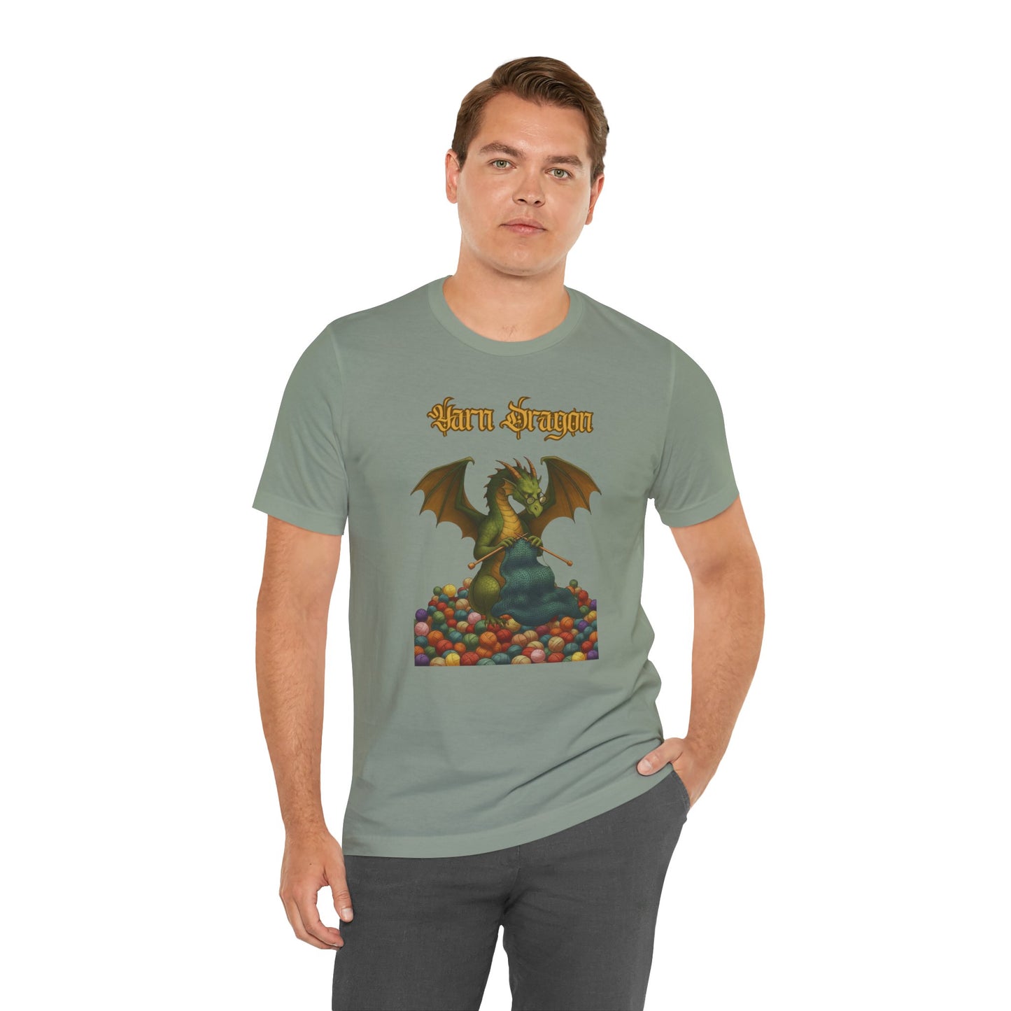 Yarn Dragon T-Shirt – Funny Knitting Dragon Shirt for Yarn Lovers