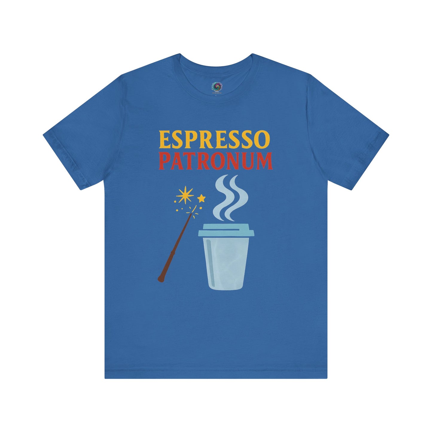 Espresso Patronum T-Shirt – Funny Coffee & Wizard Parody Tee