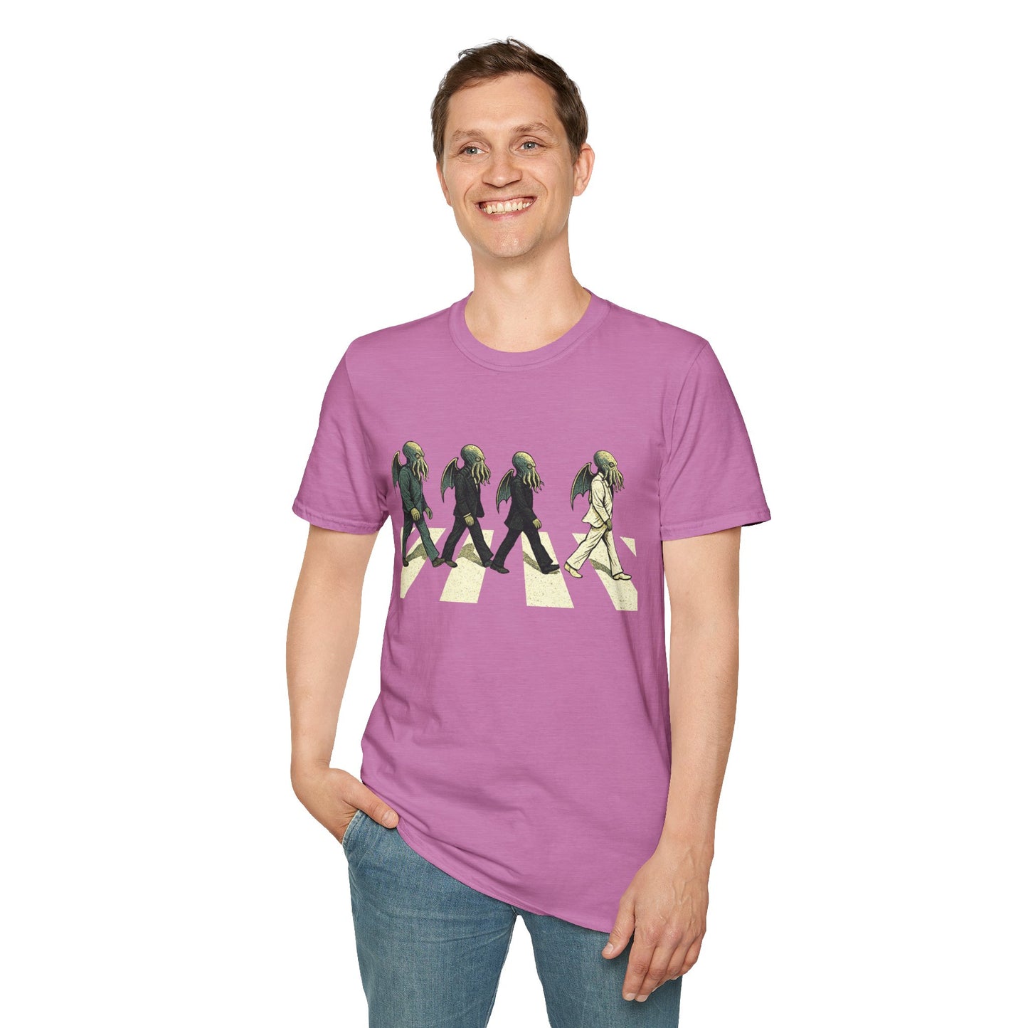 Cthulhu Crossing T-Shirt – Beatles Abbey Road Parody Tee | WhimSpin - WhimSpin - https://whimspin.com