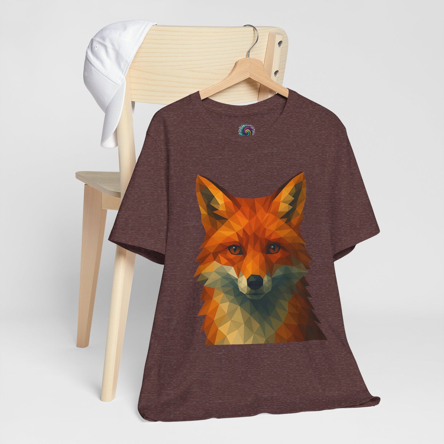Geometric Fox T-Shirt – Polygon Animal Tee with Nature Vibes - WhimSpin - https://whimspin.com