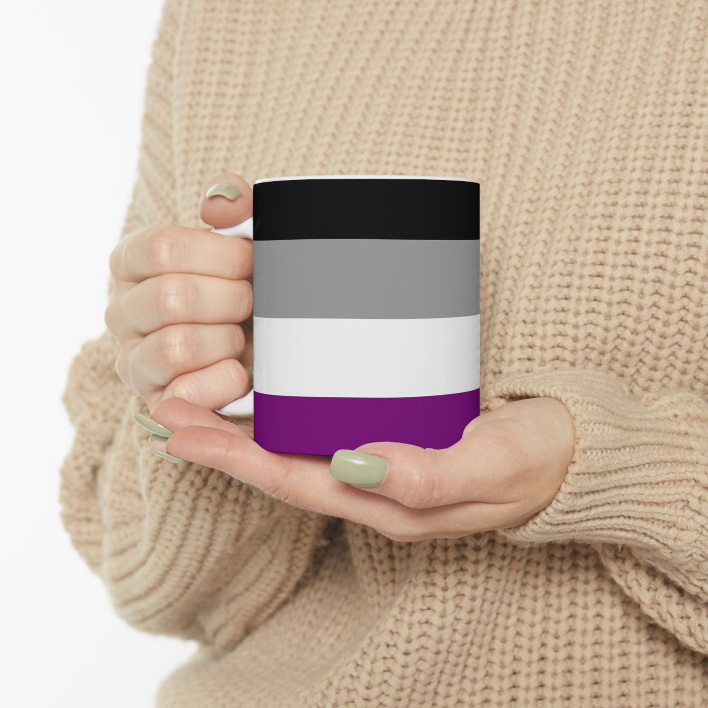 Asexual Pride Flag Mug – LGBTQ+ Ace Spectrum Ceramic Mug - WhimSpin