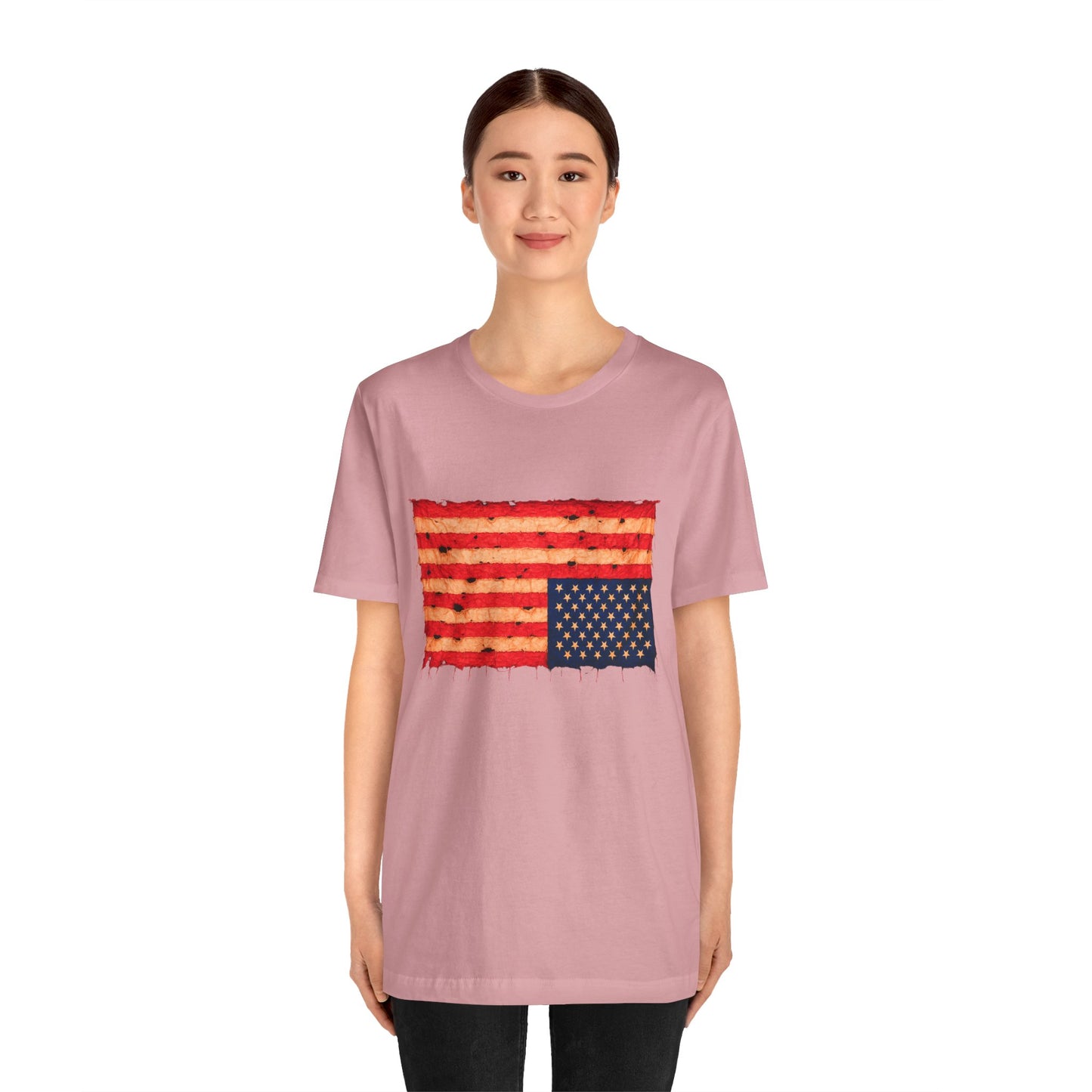 Inverted Flag Distress T-Shirt – Symbolic Upside Down Flag Design