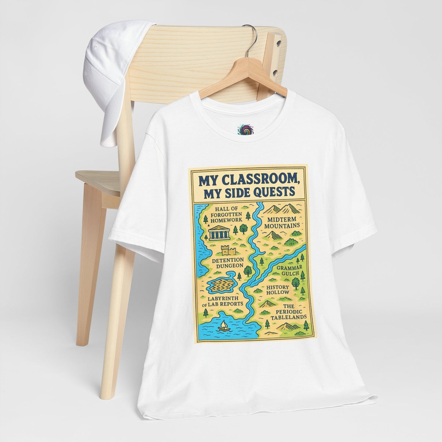 My Classroom, My Side Quests T-Shirt – RPG Map Tee for Teachers