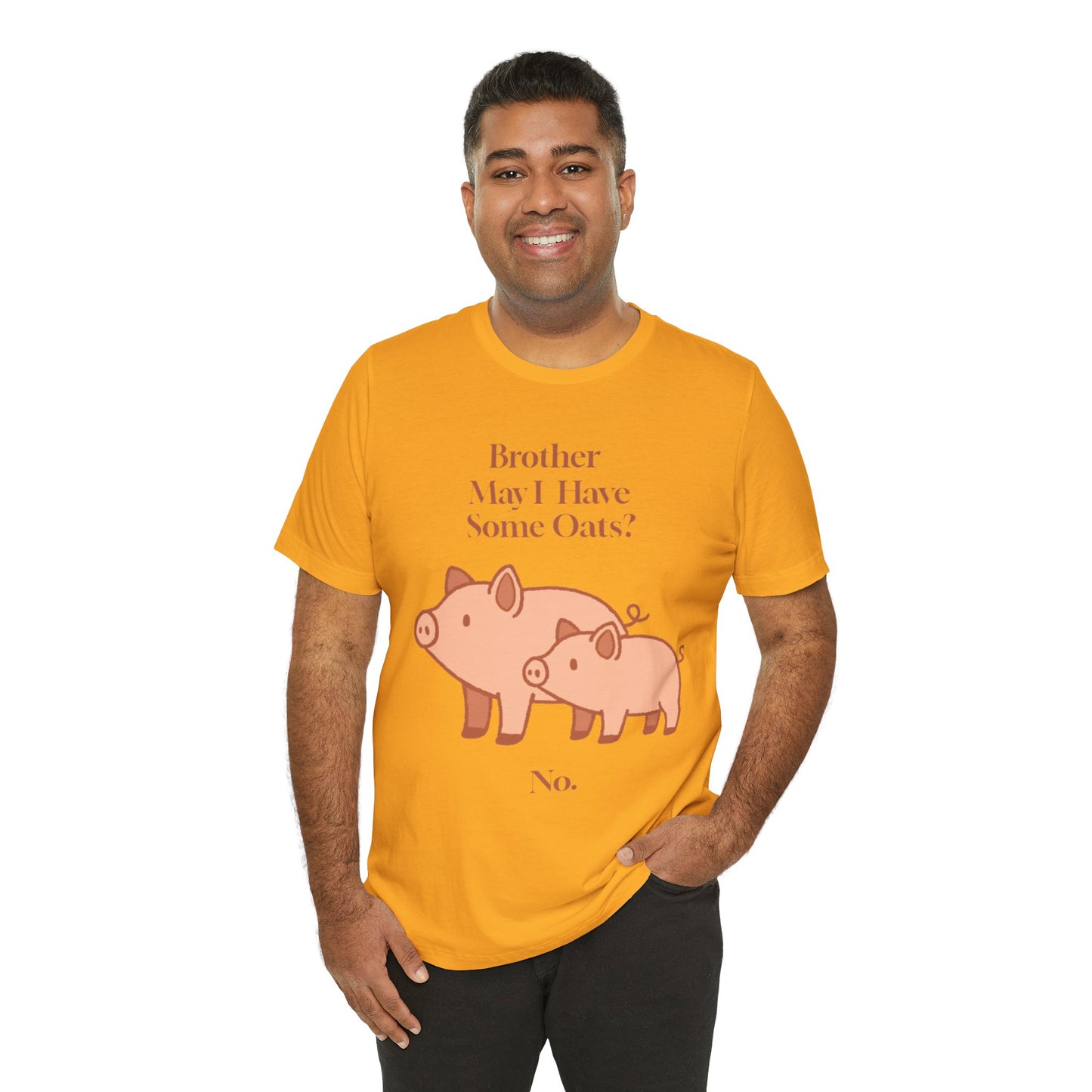 Brother May I Have Some Oats T-Shirt – Funny Viral Pig Meme Tee