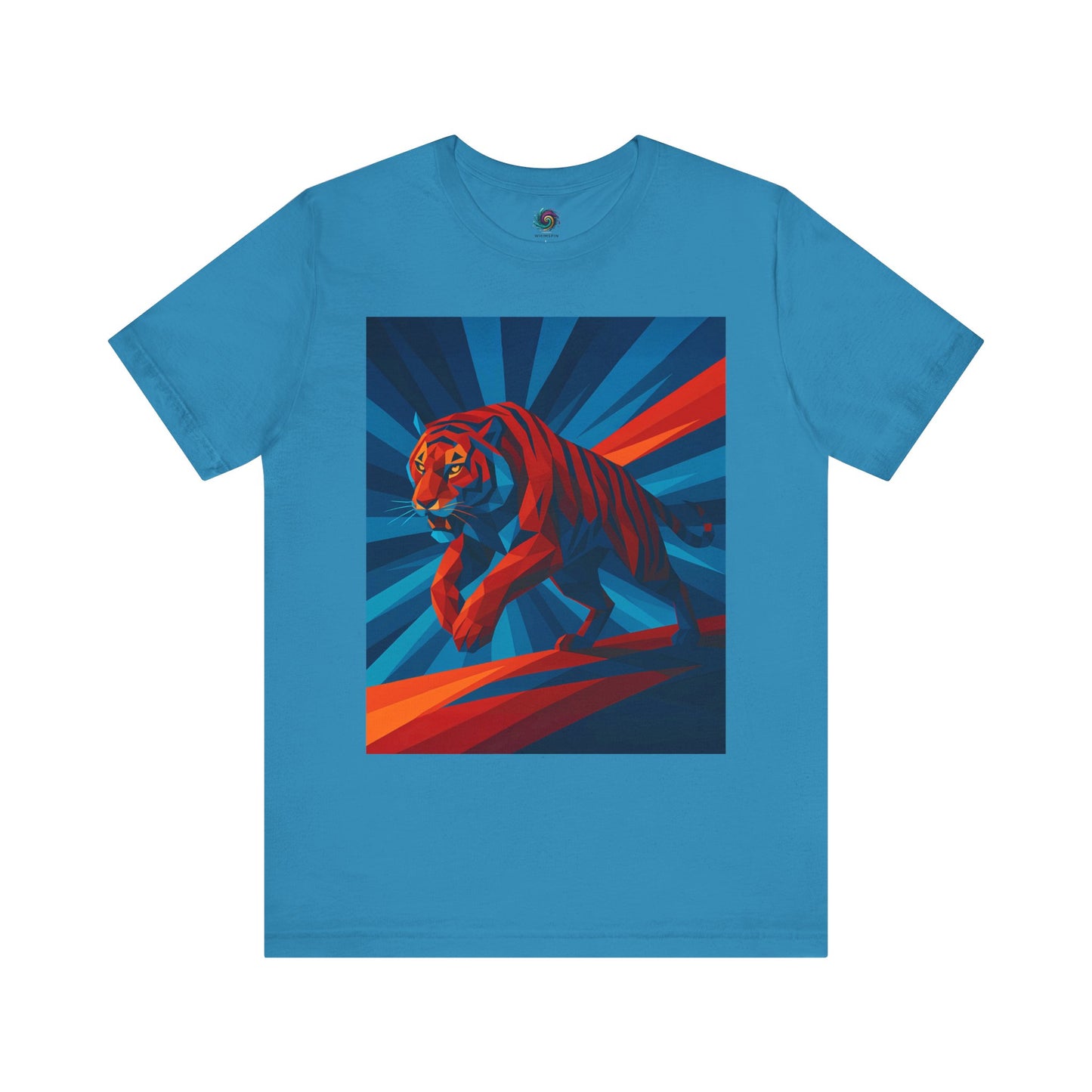 Geometric Tiger T-Shirt – Bold Jungle Animal Tee in Abstract Style - WhimSpin - https://whimspin.com