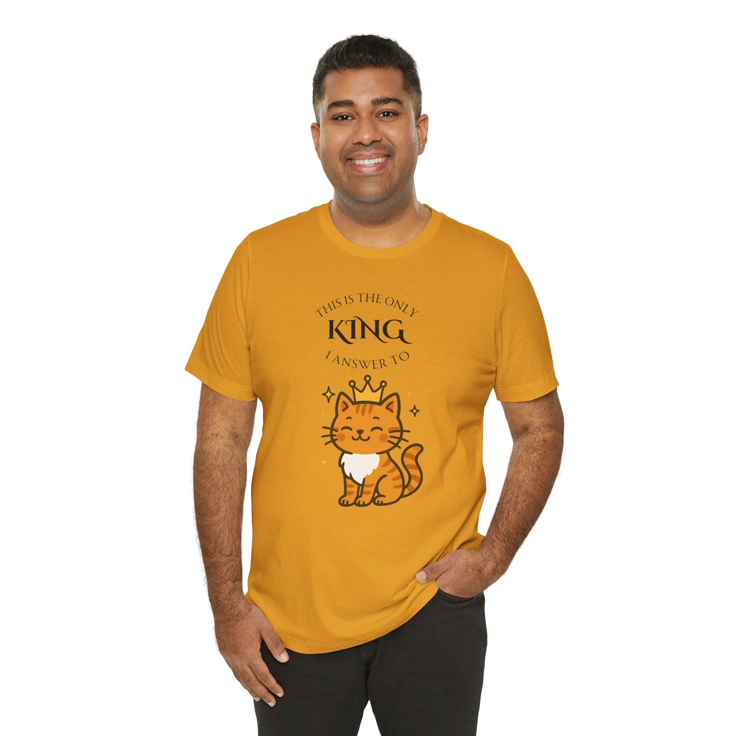 "The Only King I Answer To" T-Shirt – Cute Cat Lady Tee - WhimSpin - https://whimspin.com
