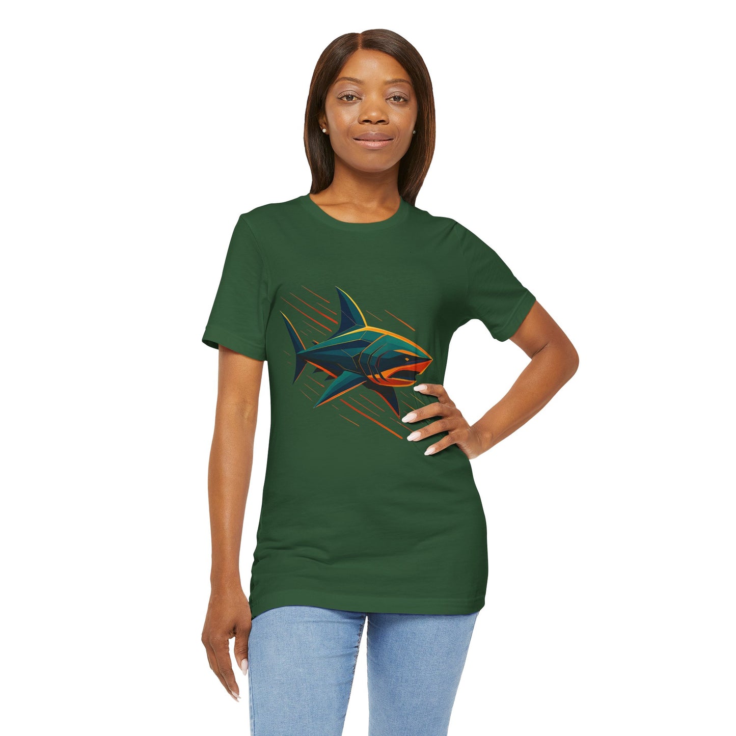 Electric Apex Shark T-Shirt – Bold Ocean Graphic Tee - WhimSpin - https://whimspin.com
