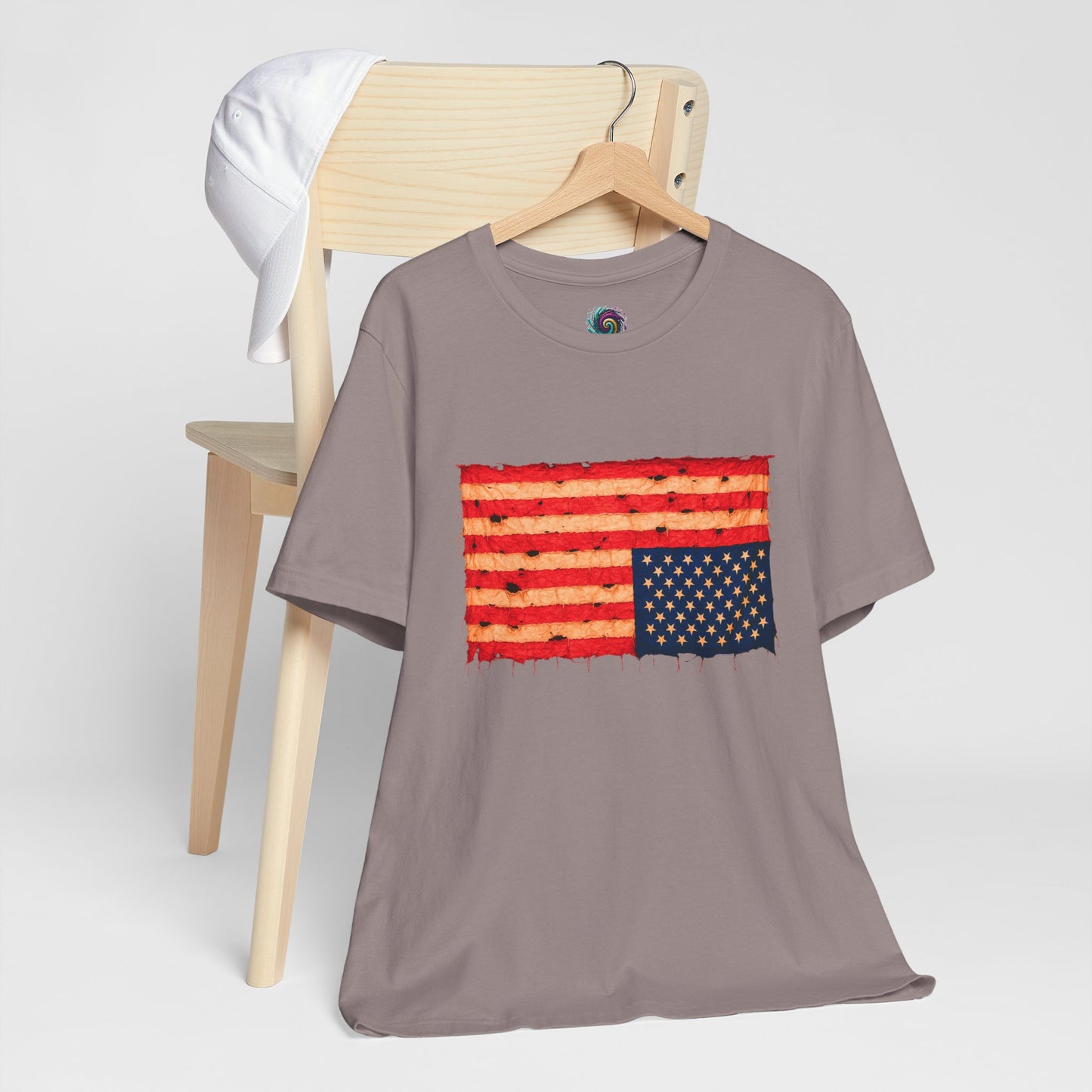 Inverted Flag Distress T-Shirt – Symbolic Upside Down Flag Design