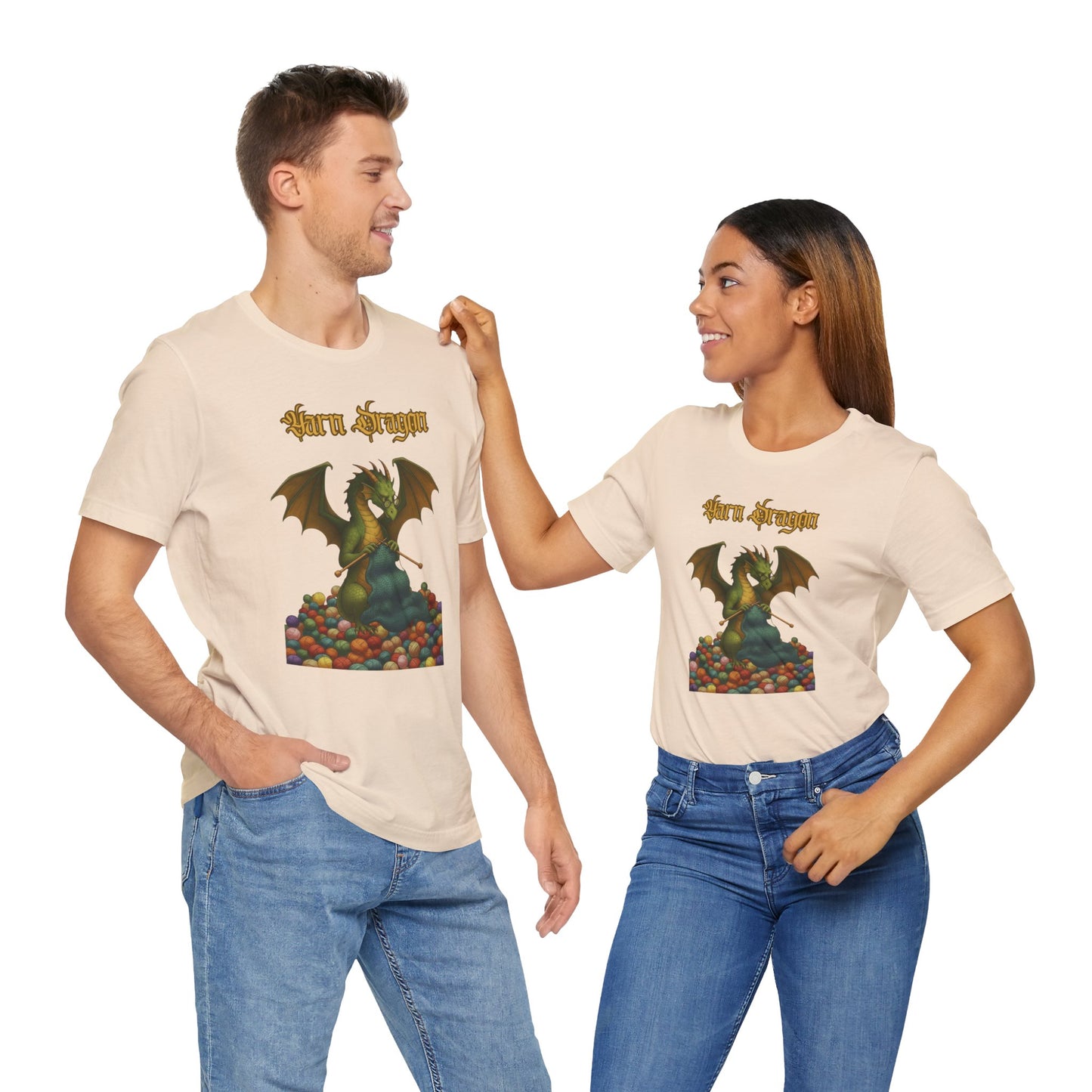 Yarn Dragon T-Shirt – Funny Knitting Dragon Shirt for Yarn Lovers