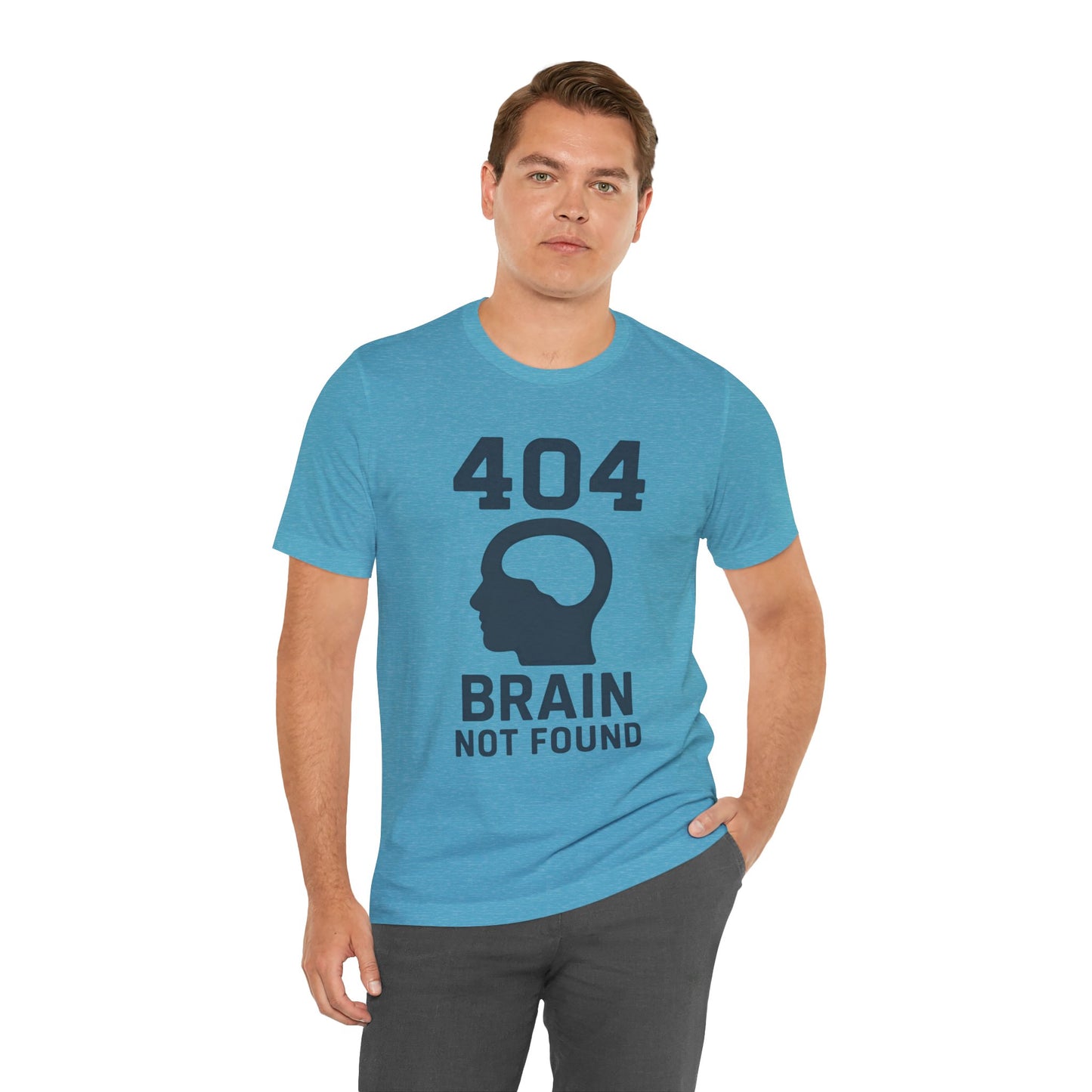 404 Brain Not Found T-Shirt – Techie Humor for Nerds & Geeks