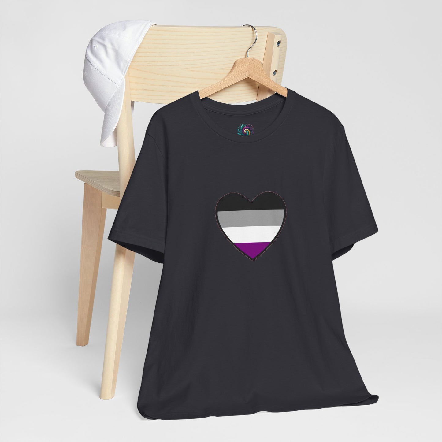 Asexual Pride Flag Heart T-Shirt – Ace Flag LGBTQ+ Graphic Tee - WhimSpin - https://whimspin.com