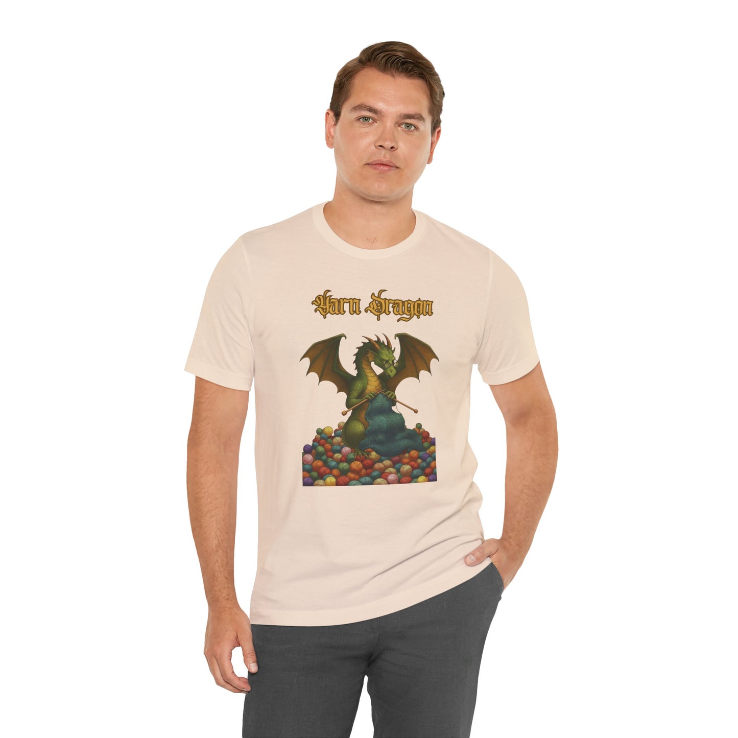 Yarn Dragon T-Shirt – Funny Knitting Dragon Shirt for Yarn Lovers