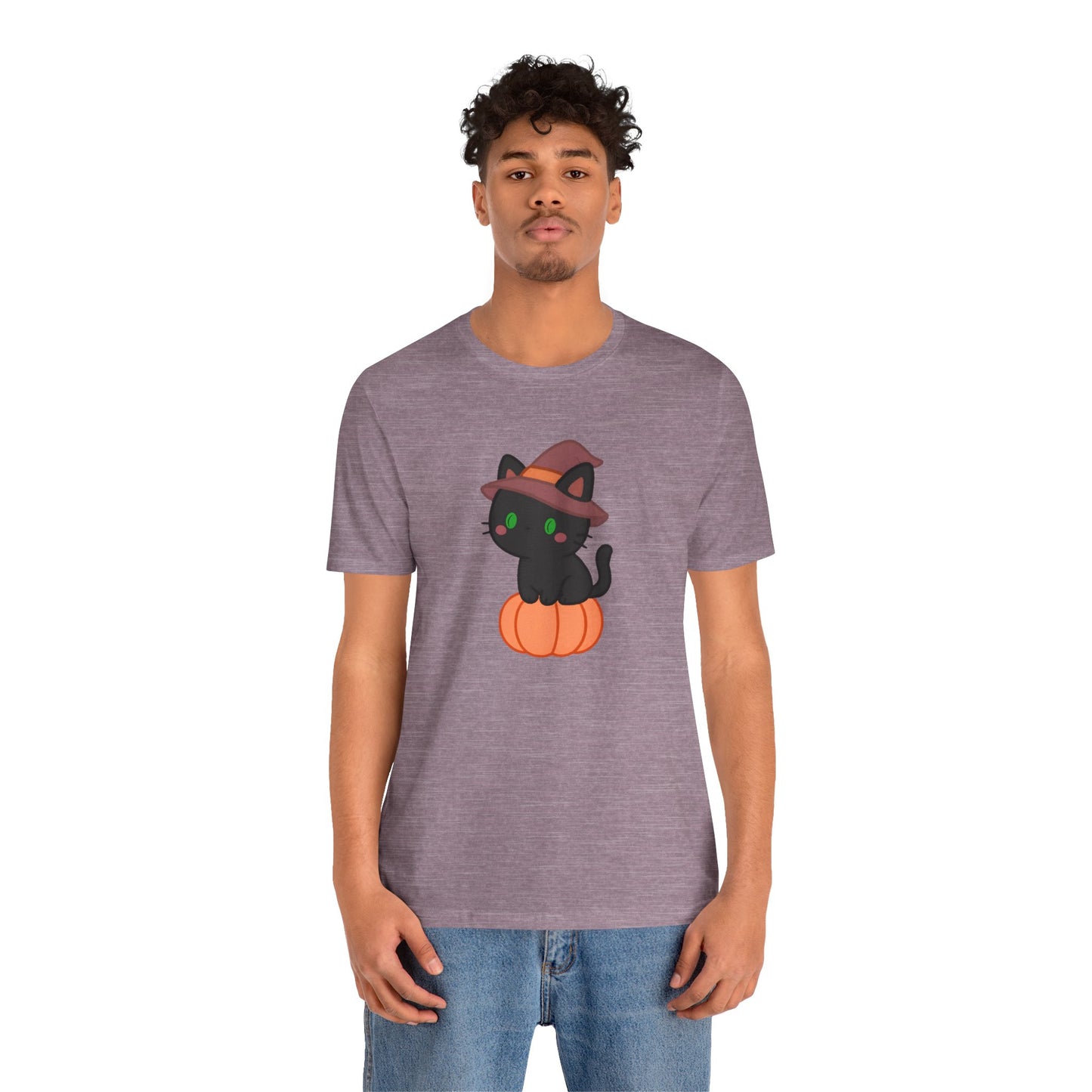 Halloween Cat Shirt – Cute Cat on a Pumpkin Graphic Tee