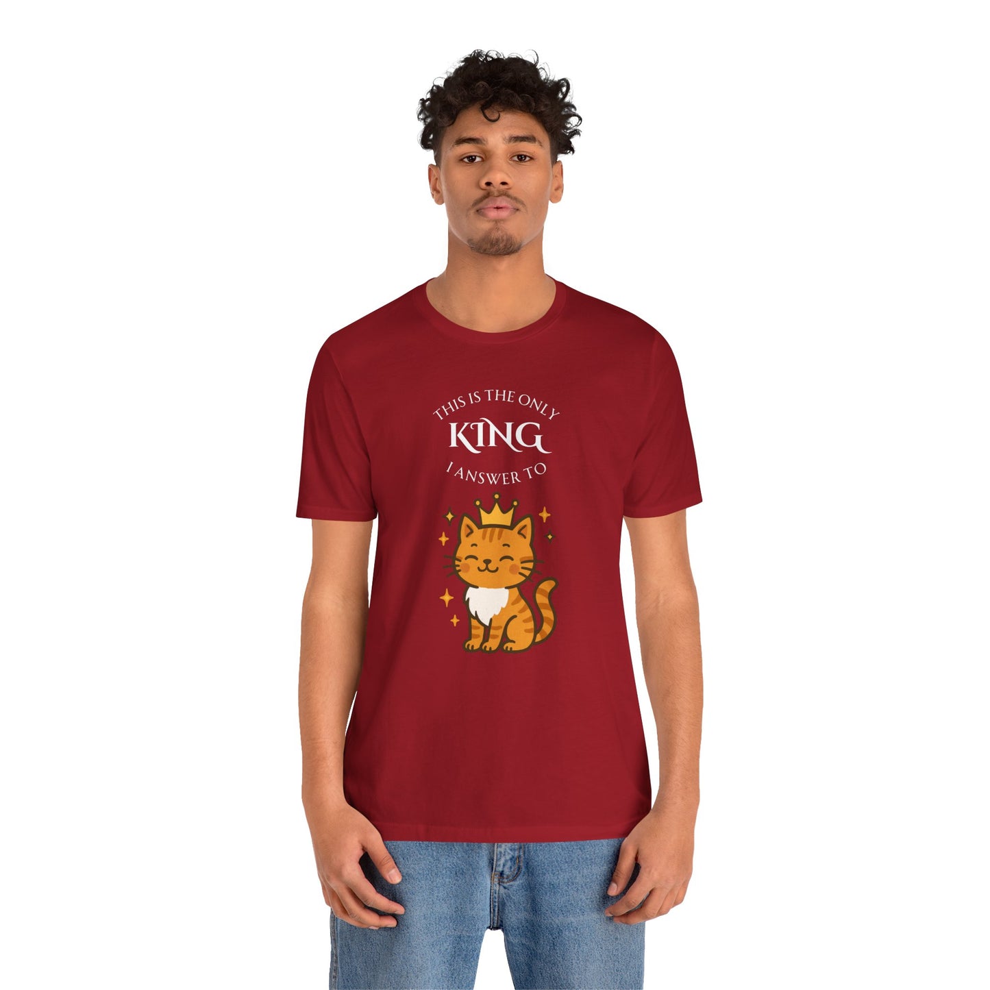 "The Only King I Answer To" T-Shirt – Cute Cat Lady Tee - WhimSpin - https://whimspin.com