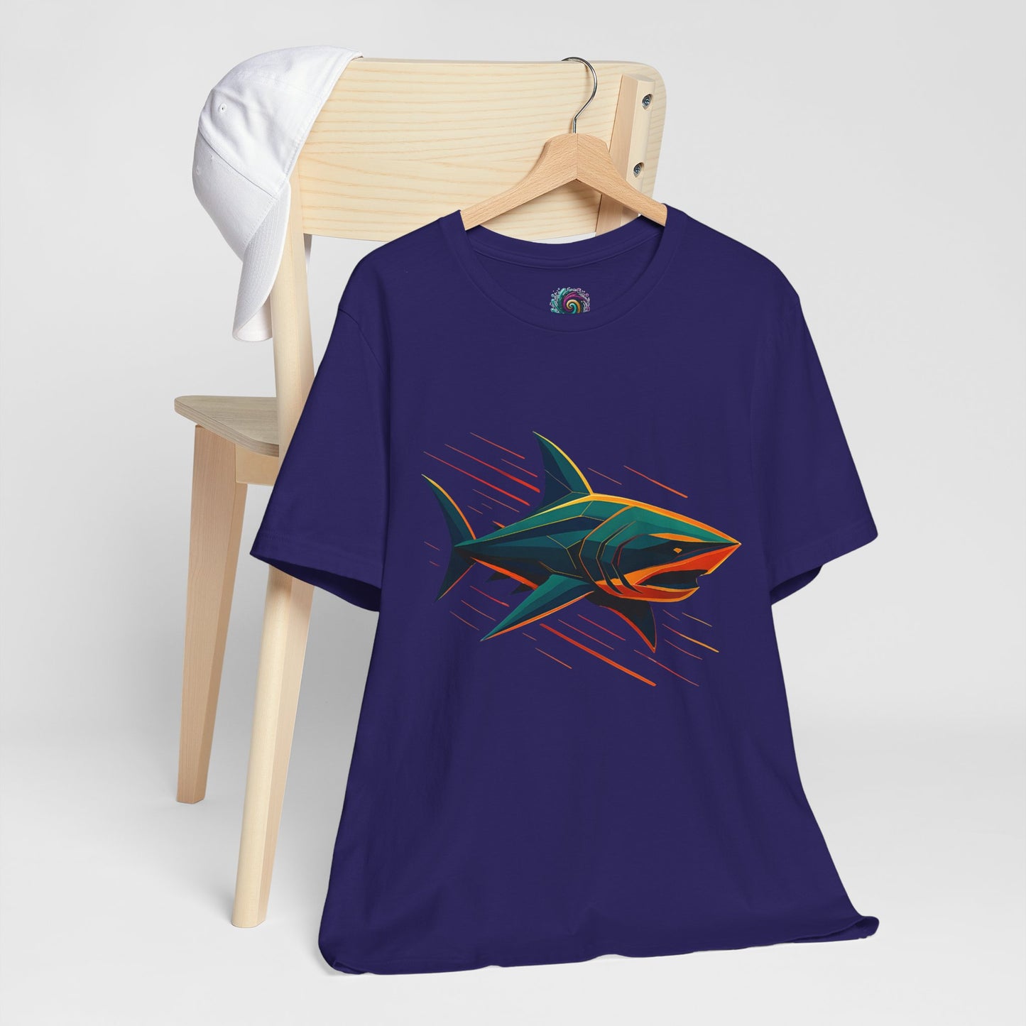 Electric Apex Shark T-Shirt – Bold Ocean Graphic Tee - WhimSpin - https://whimspin.com