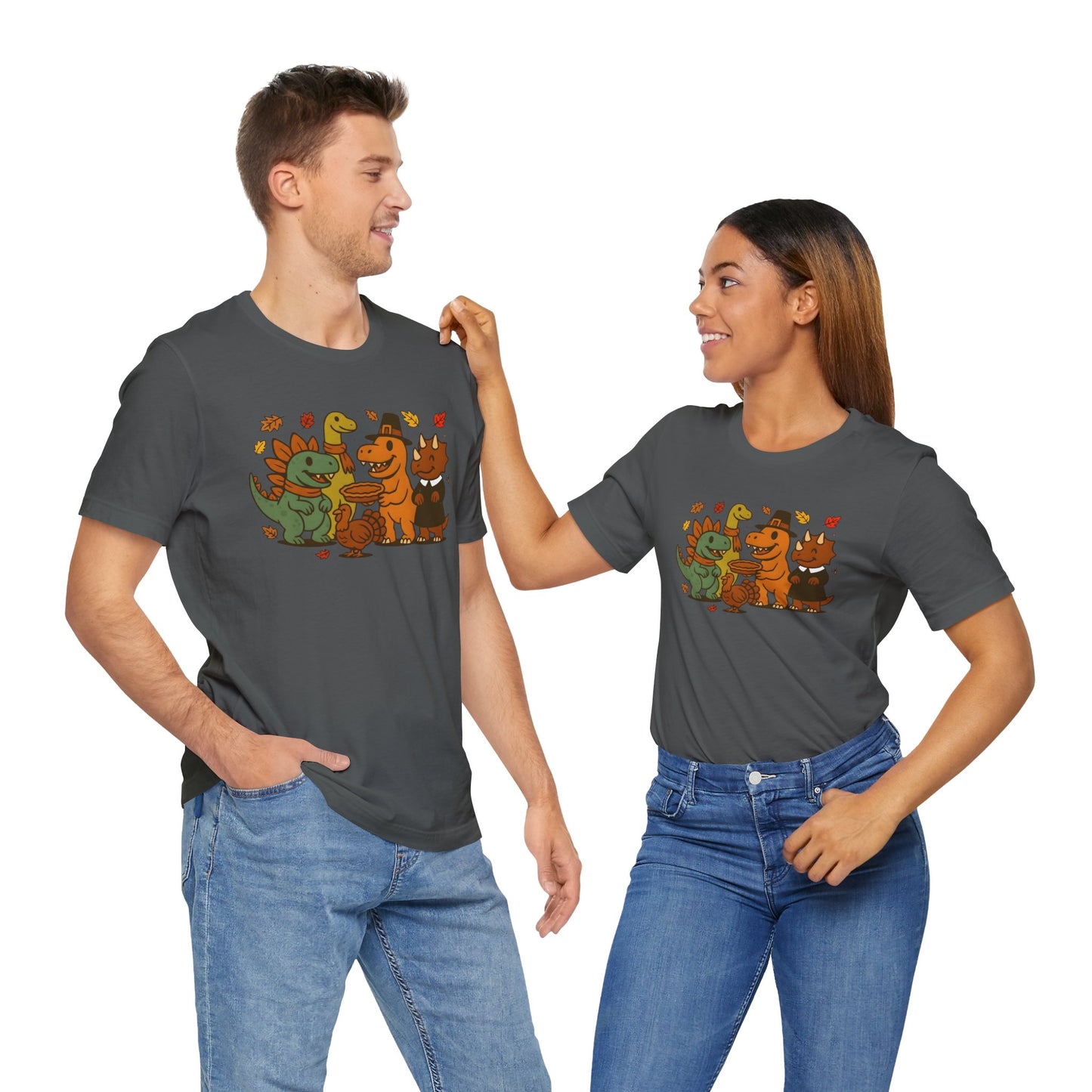 Thanksgiving Dinosaur T-Shirt – Funny Dino Thanksgiving Tee