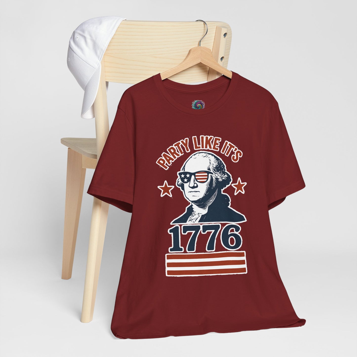 Party Like It's 1776 T-Shirt – Funny 4th of July Tee with George Washington Graphic - WhimSpin - https://whimspin.com