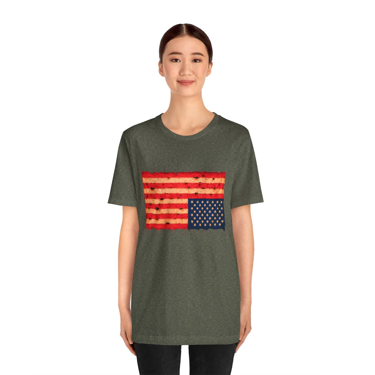 Inverted Flag Distress T-Shirt – Symbolic Upside Down Flag Design