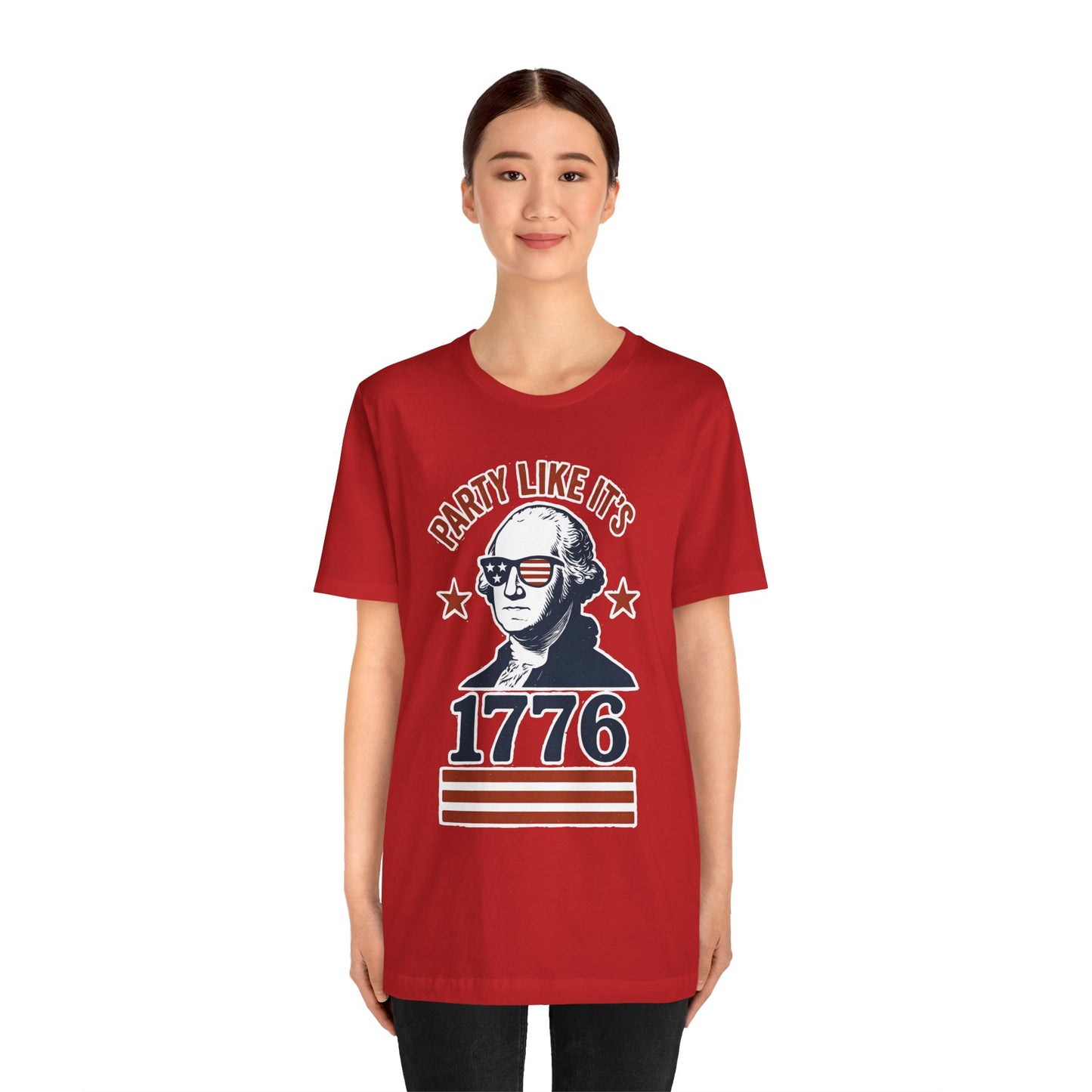 Party Like It's 1776 T-Shirt – Funny 4th of July Tee with George Washington Graphic - WhimSpin - https://whimspin.com