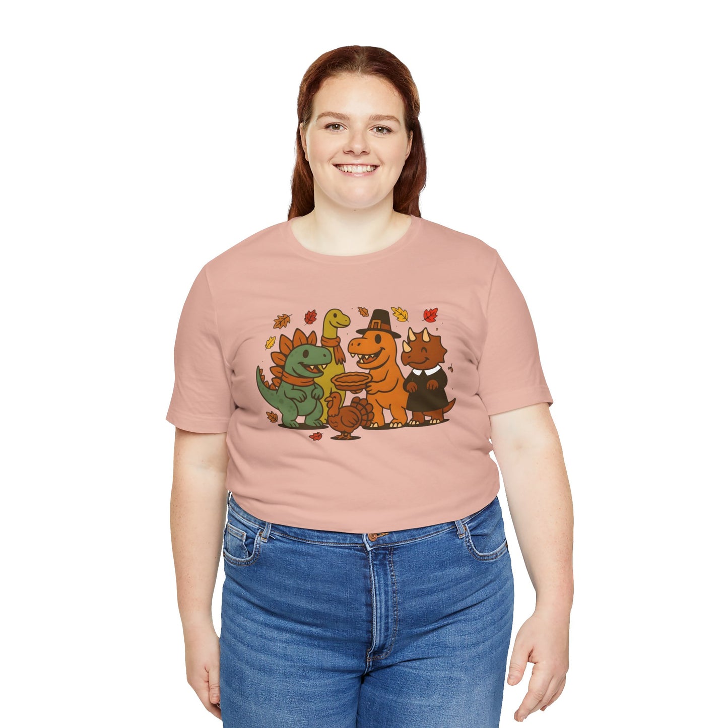 Thanksgiving Dinosaur T-Shirt – Funny Dino Thanksgiving Tee