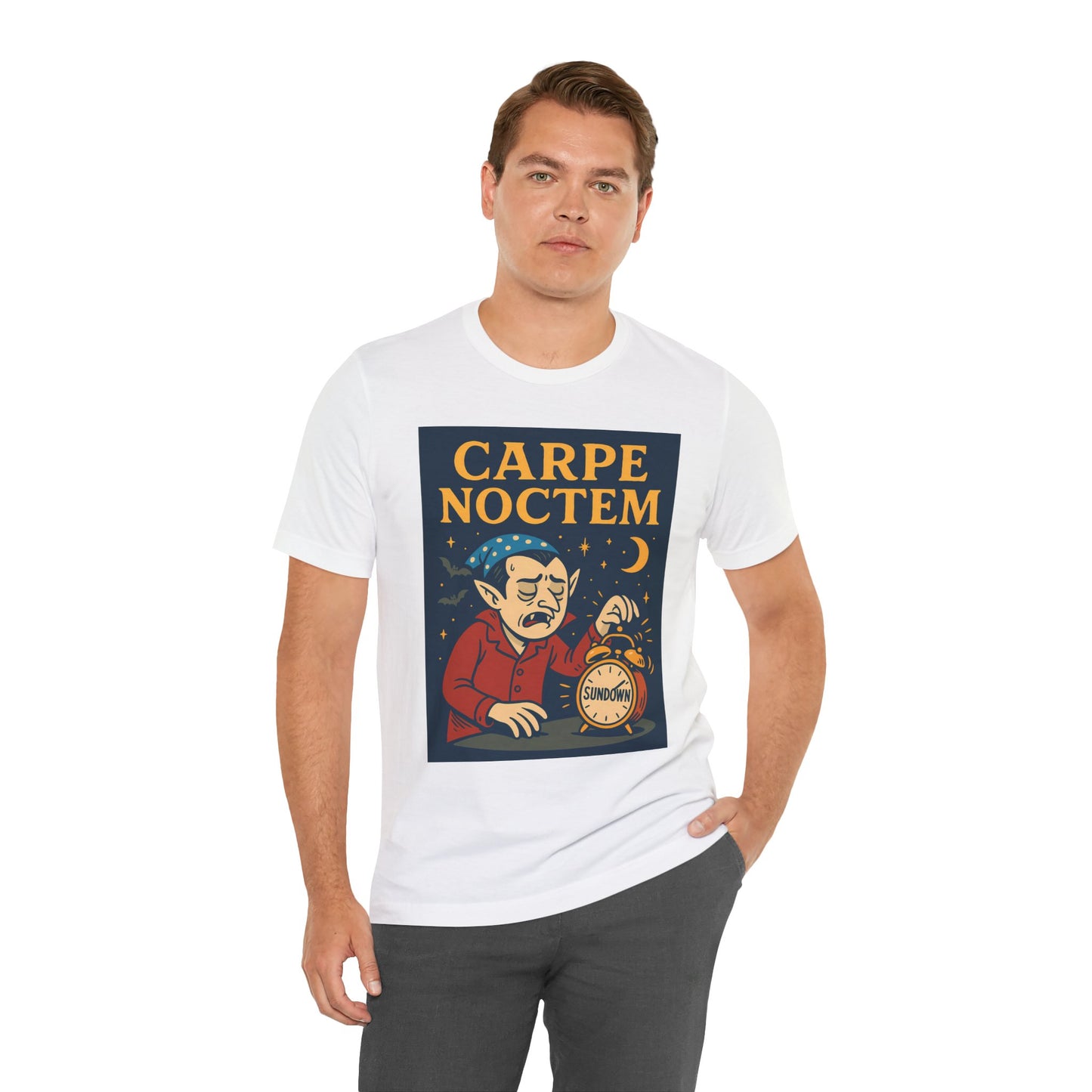 Carpe Noctem Vampire T-Shirt – Funny Halloween Tee for Night Owls