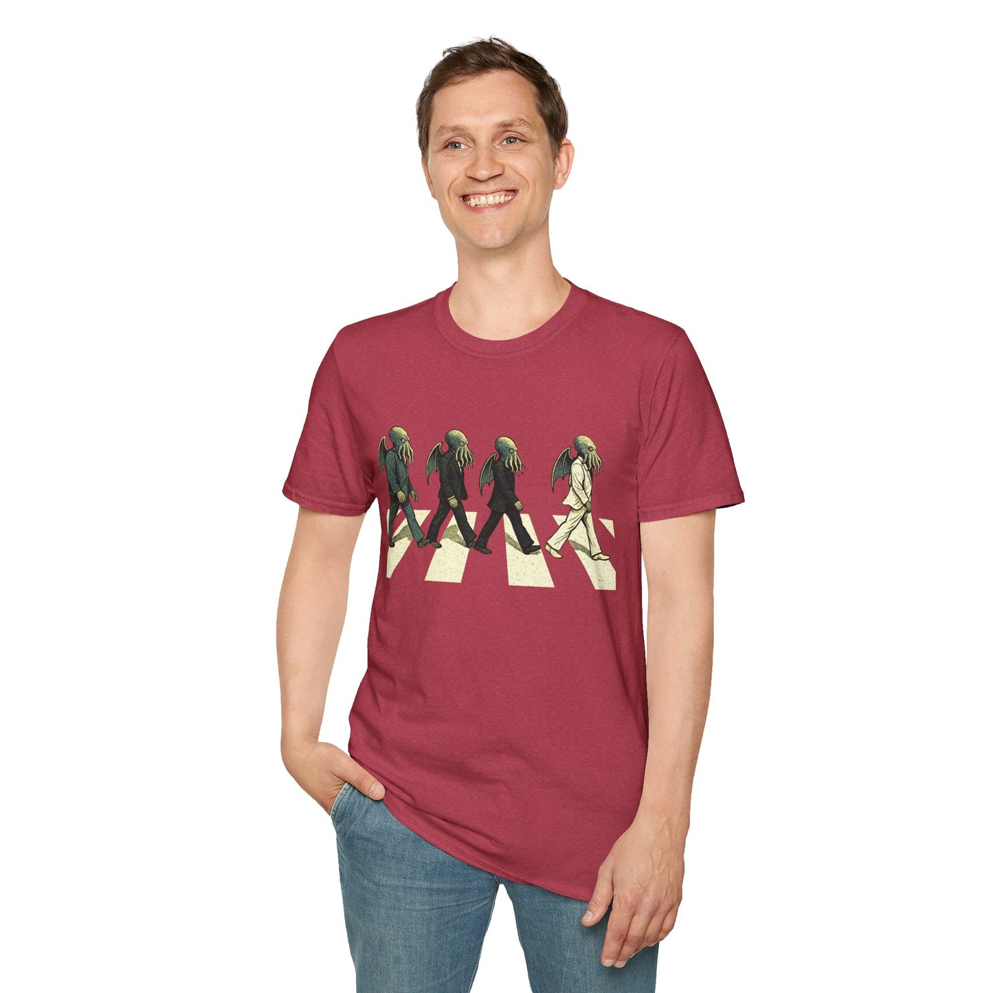 Cthulhu Crossing T-Shirt – Beatles Abbey Road Parody Tee | WhimSpin - WhimSpin - https://whimspin.com