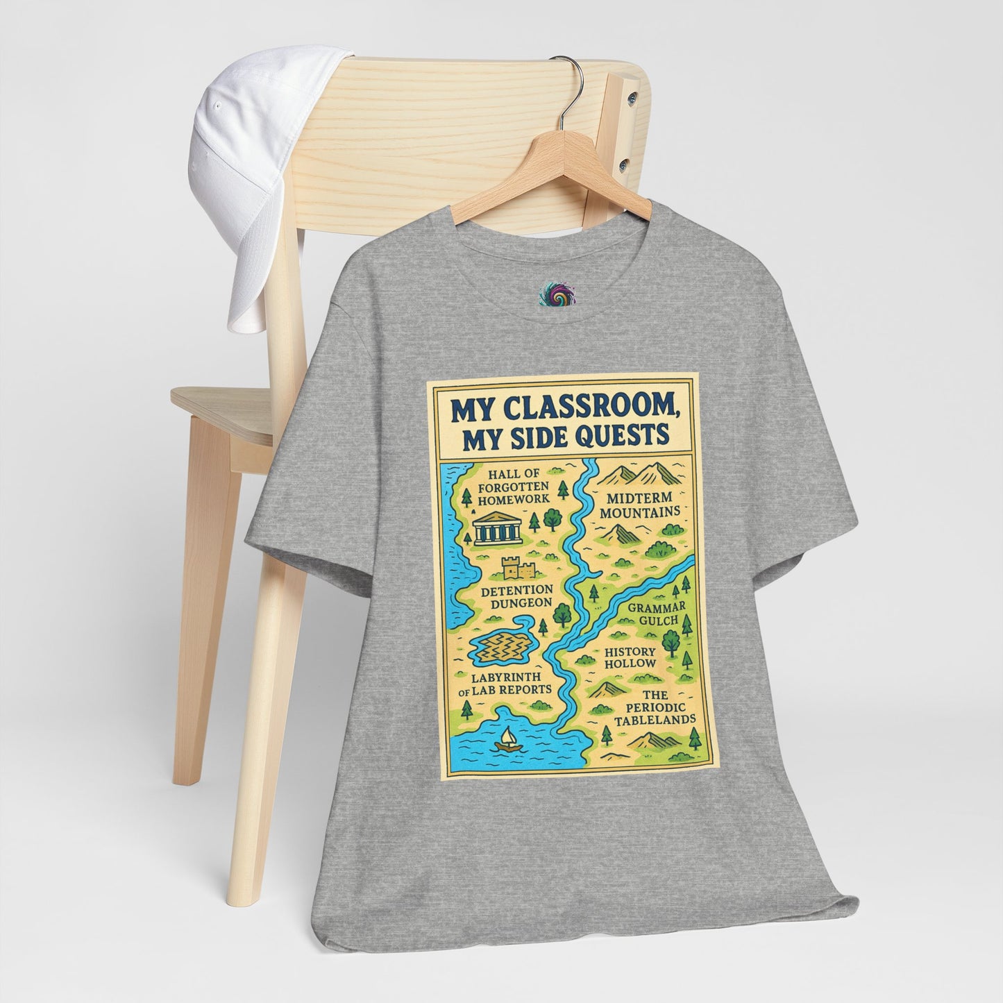 My Classroom, My Side Quests T-Shirt – RPG Map Tee for Teachers
