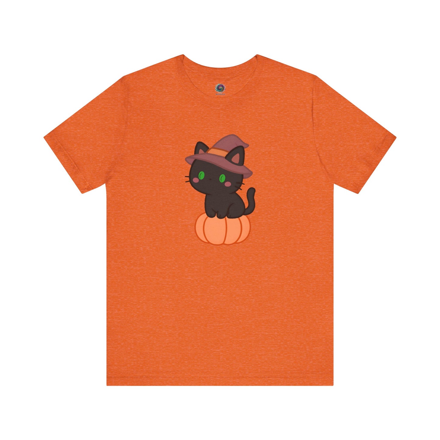 Halloween Cat Shirt – Cute Cat on a Pumpkin Graphic Tee