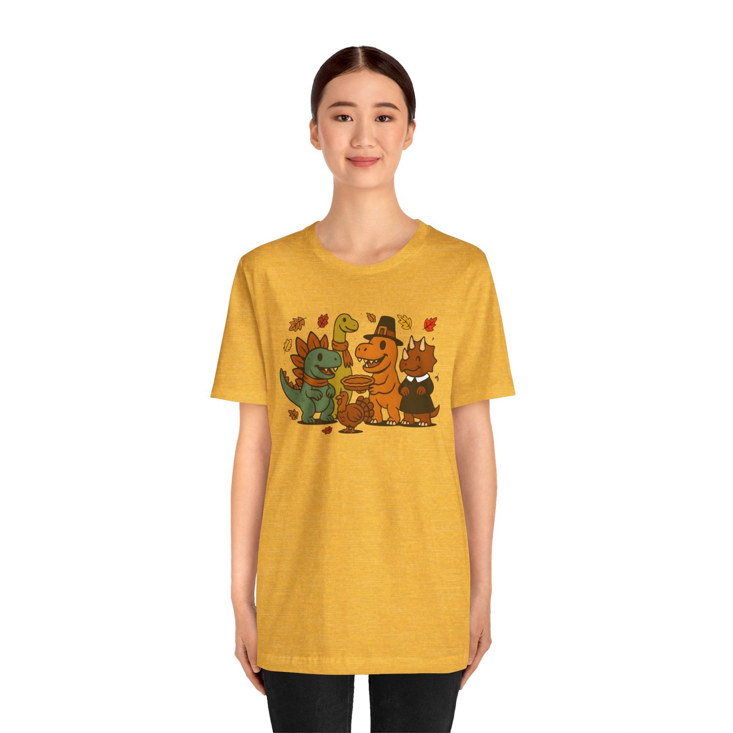 Thanksgiving Dinosaur T-Shirt – Funny Dino Thanksgiving Tee