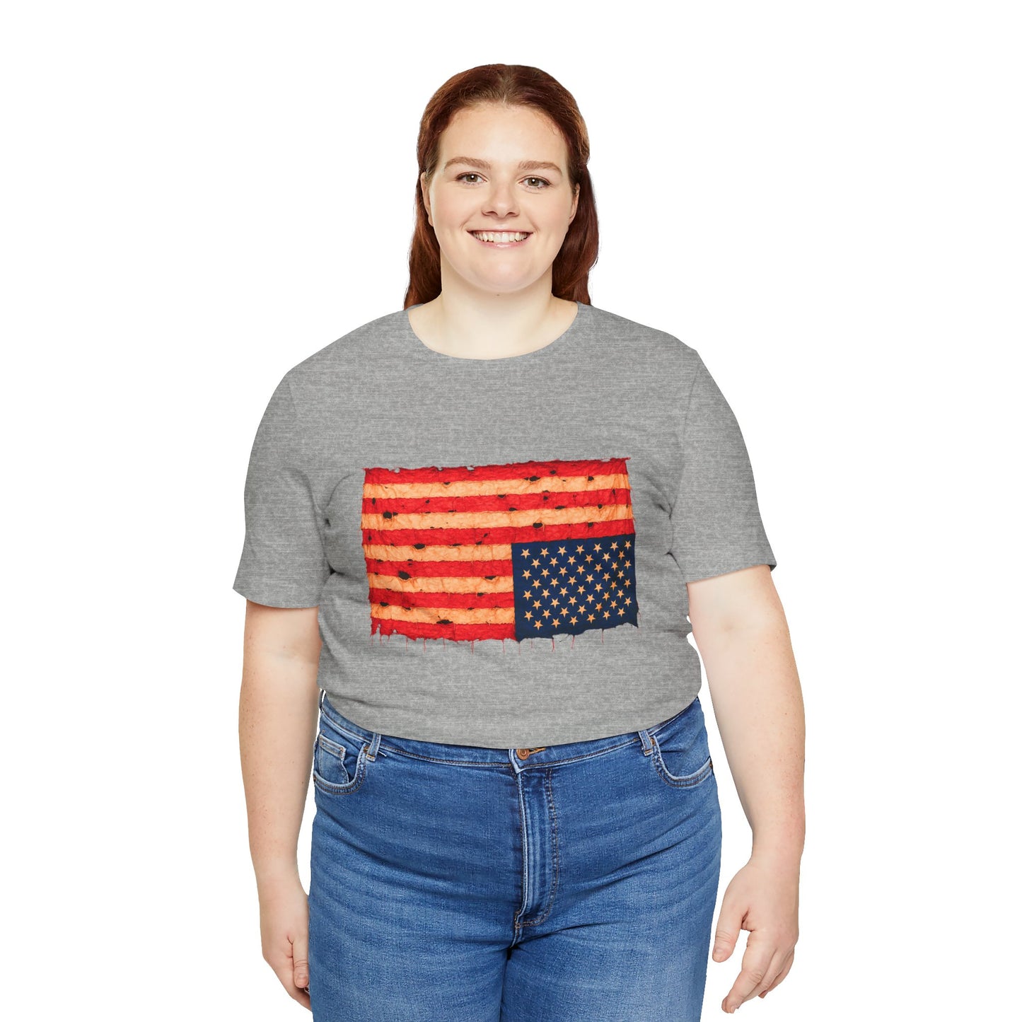 Inverted Flag Distress T-Shirt – Symbolic Upside Down Flag Design
