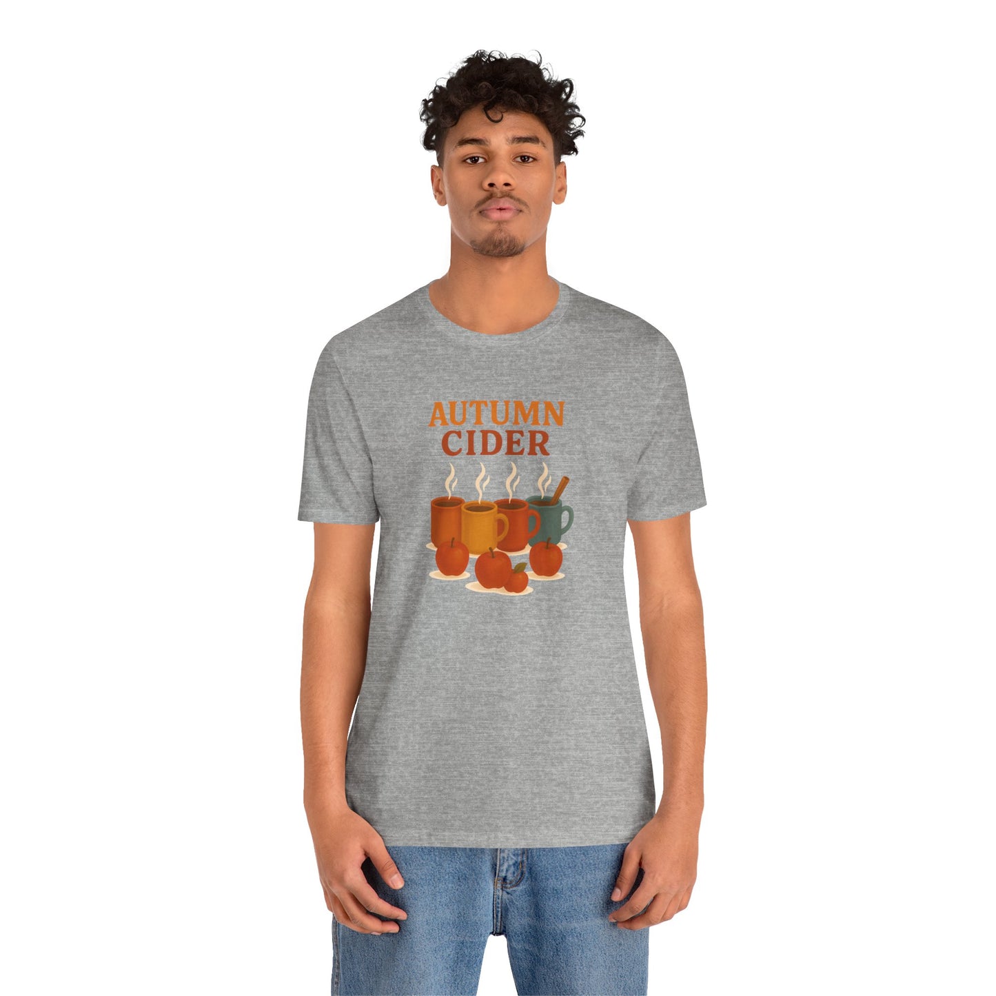 Autumn Cider T-Shirt – Cozy Fall Graphic Tee with Steaming Mugs