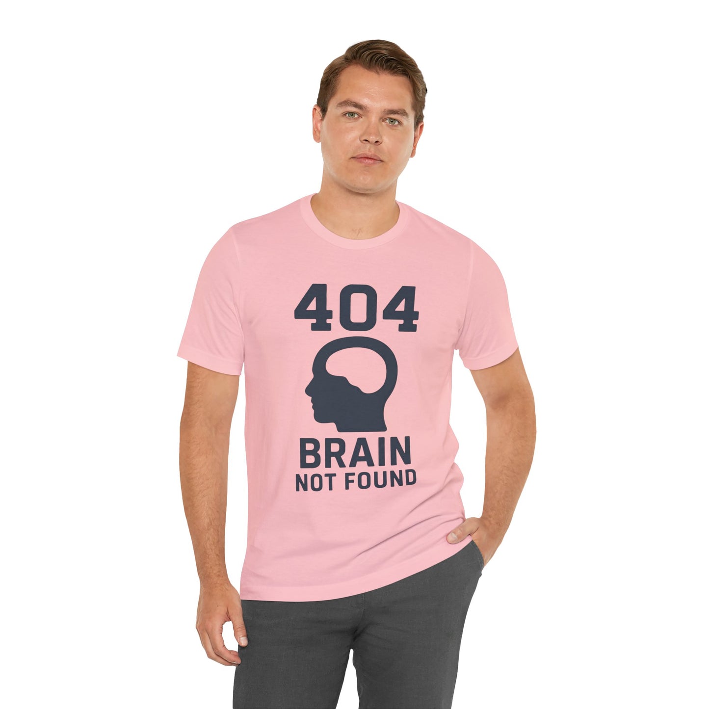 404 Brain Not Found T-Shirt – Techie Humor for Nerds & Geeks