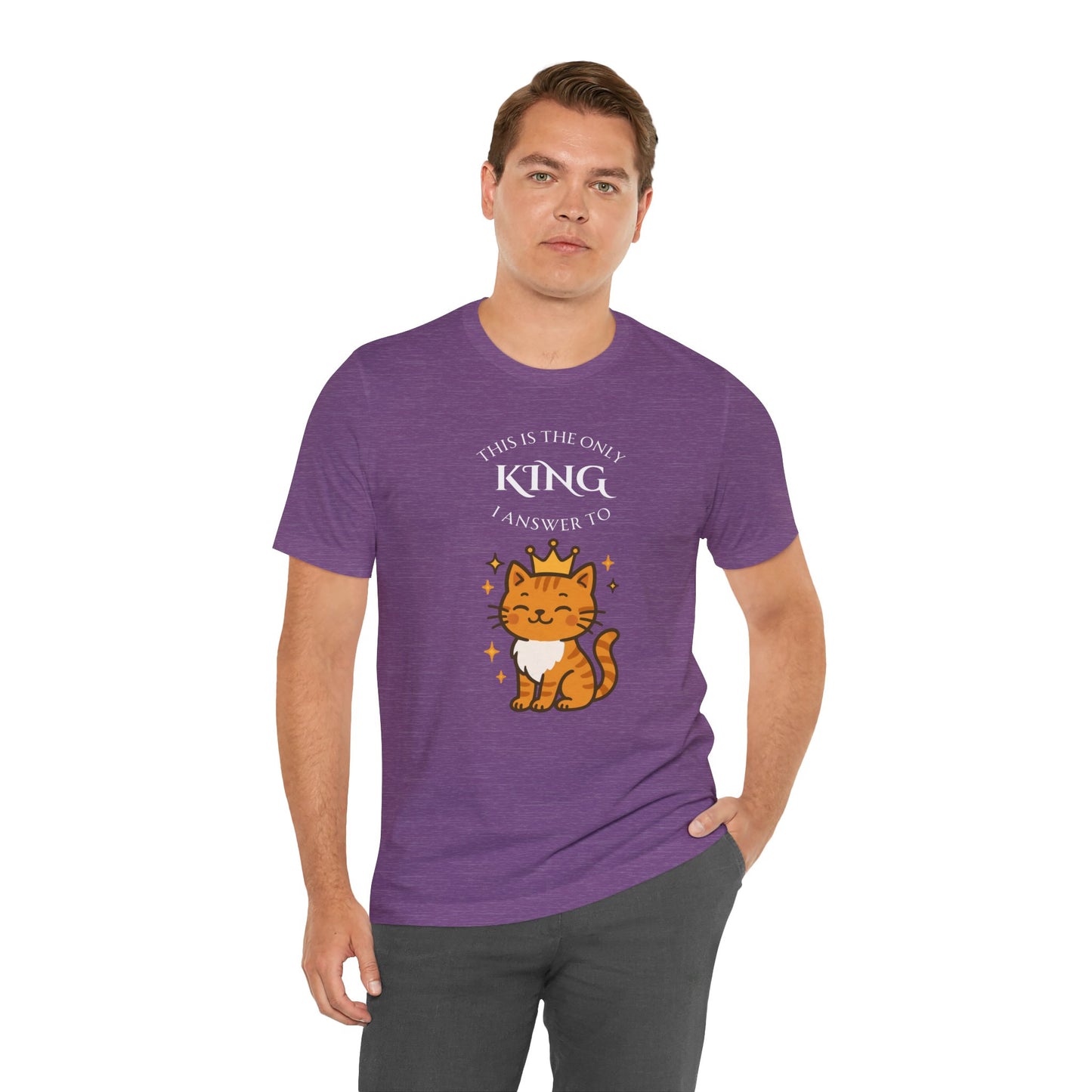 "The Only King I Answer To" T-Shirt – Cute Cat Lady Tee - WhimSpin - https://whimspin.com