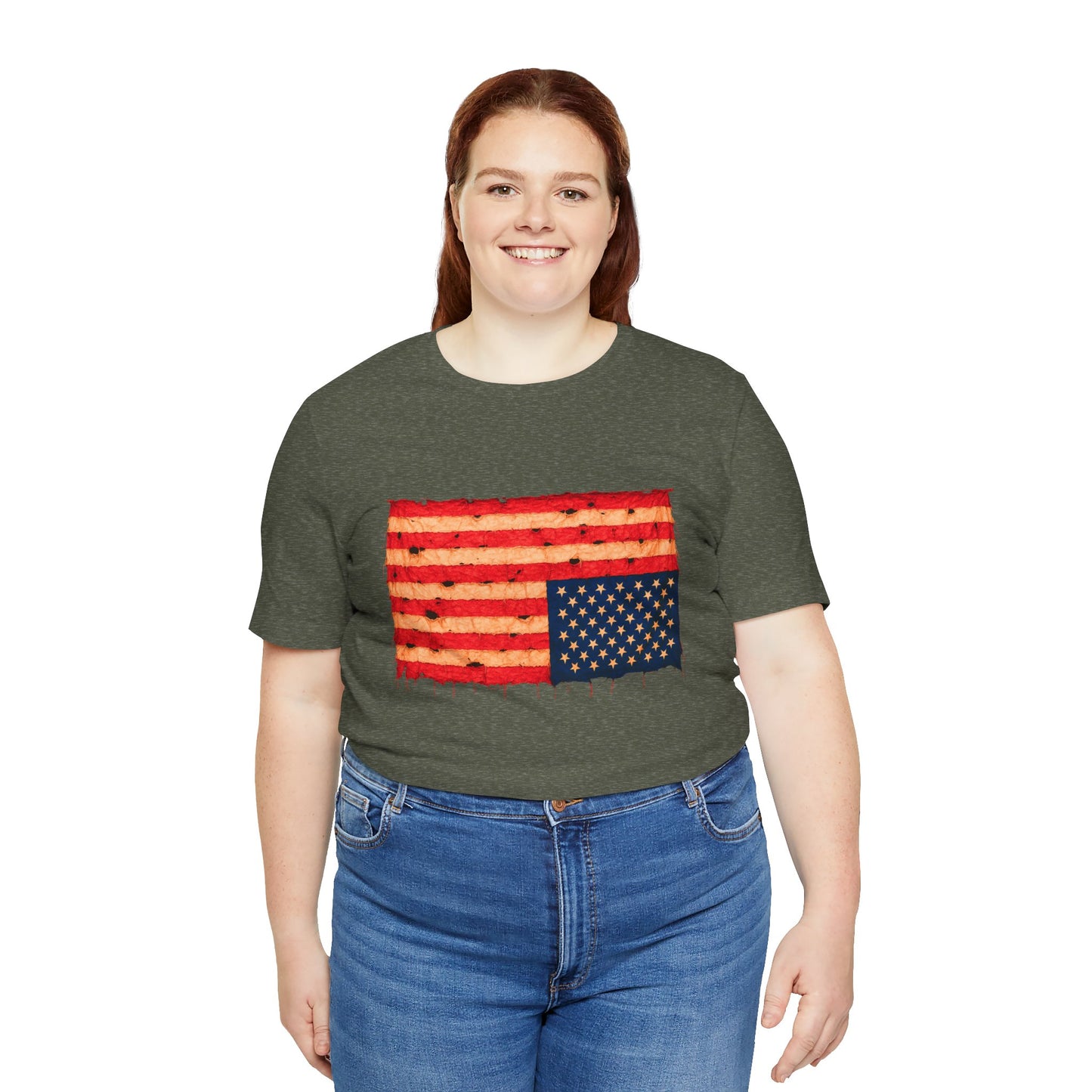 Inverted Flag Distress T-Shirt – Symbolic Upside Down Flag Design
