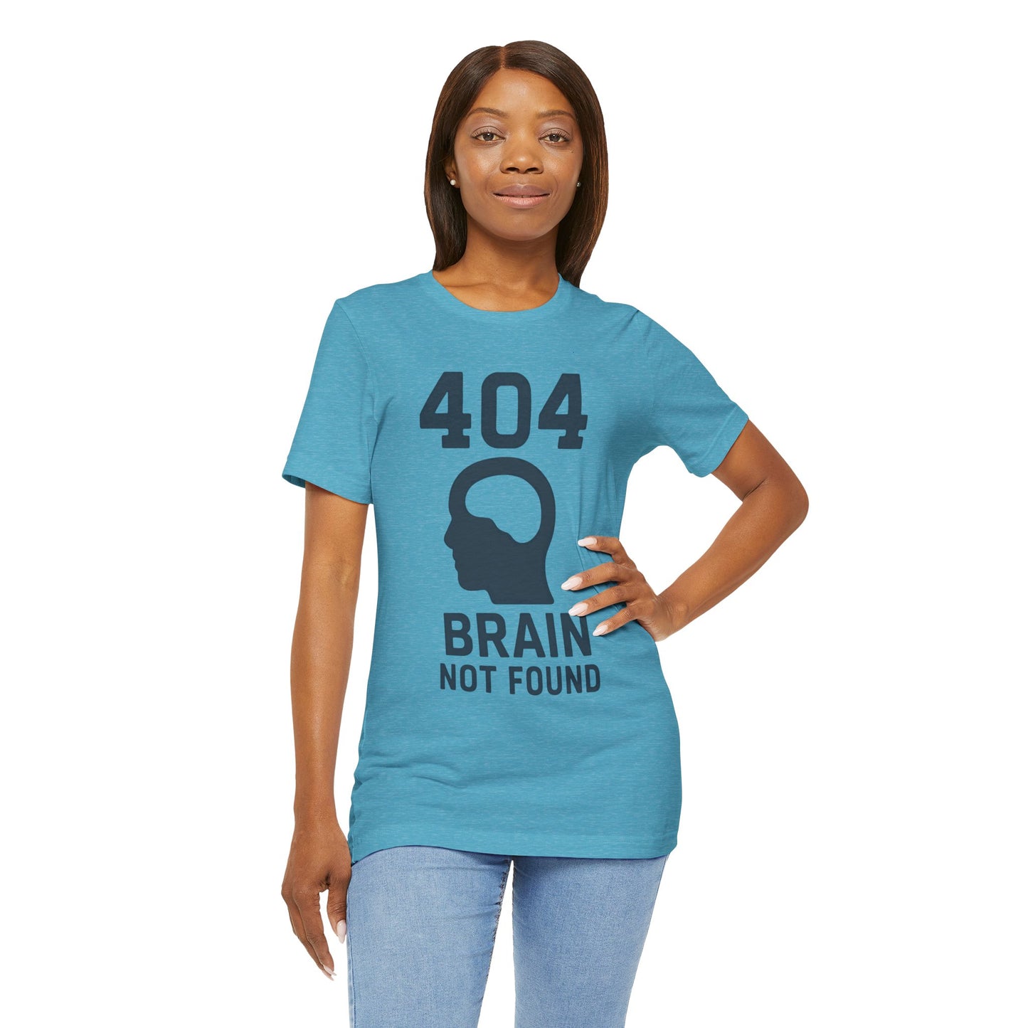 404 Brain Not Found T-Shirt – Techie Humor for Nerds & Geeks