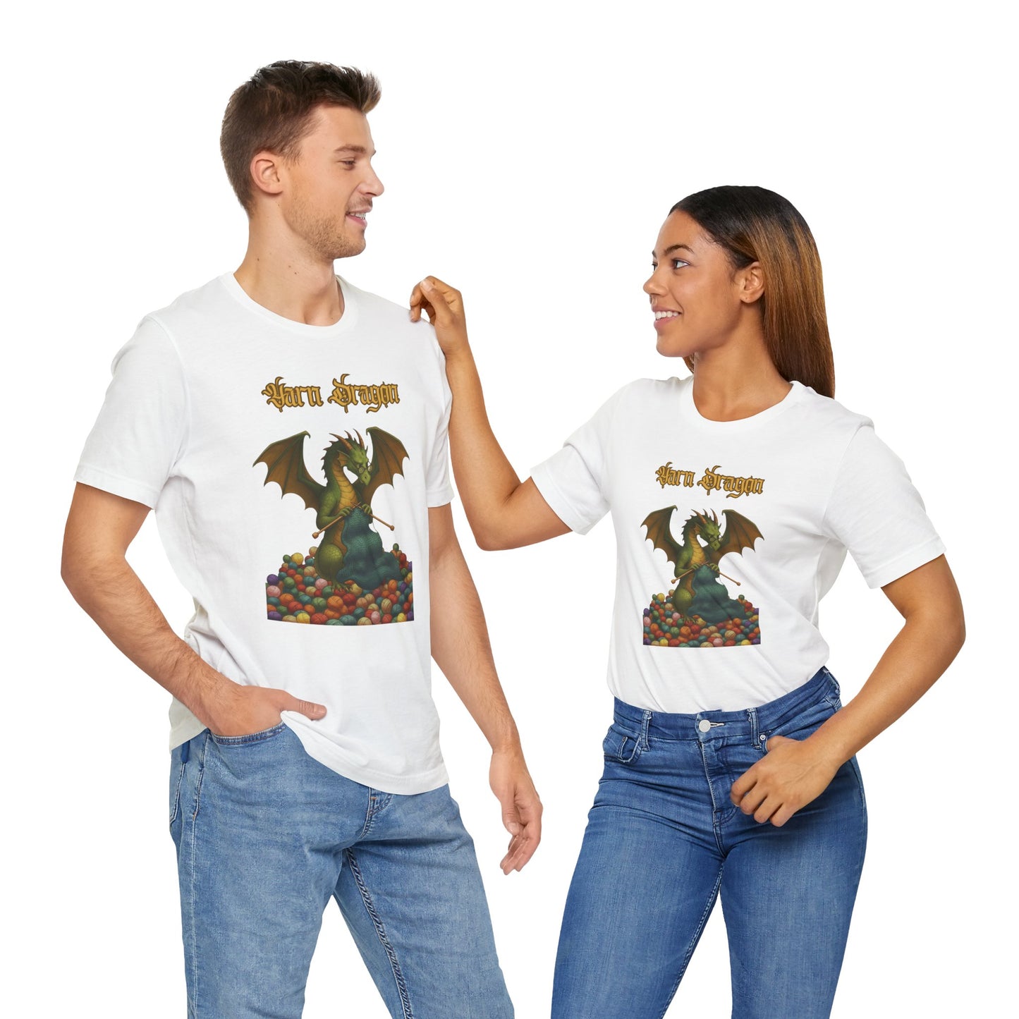Yarn Dragon T-Shirt – Funny Knitting Dragon Shirt for Yarn Lovers