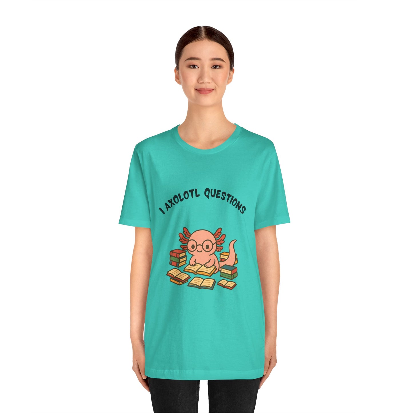 I Axolotl Questions T-Shirt – Funny Curious Axolotl Tee for Book Lovers