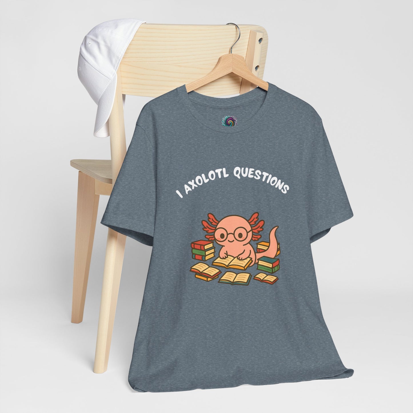 I Axolotl Questions T-Shirt – Funny Curious Axolotl Tee for Book Lovers