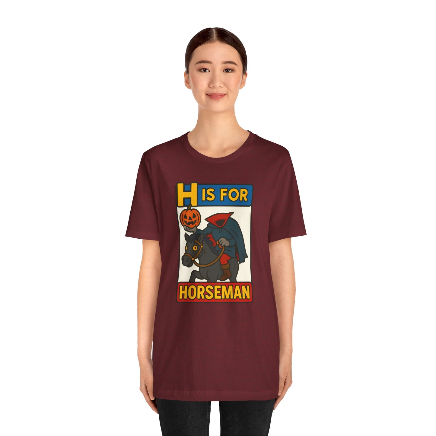 H Is for Horseman Shirt – Headless Horseman Halloween Tee