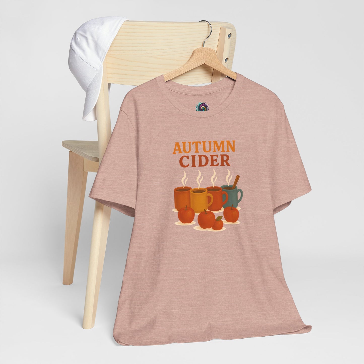 Autumn Cider T-Shirt – Cozy Fall Graphic Tee with Steaming Mugs