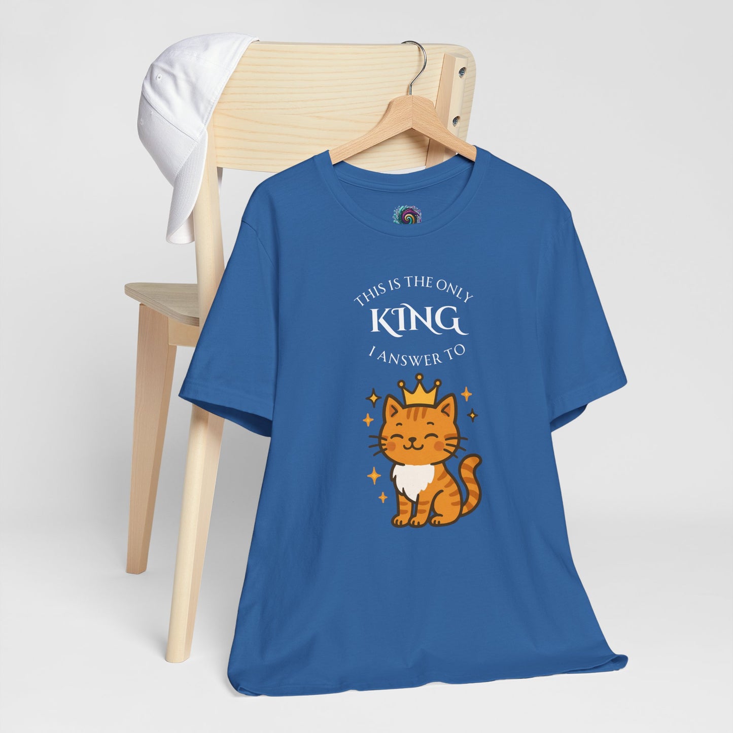 "The Only King I Answer To" T-Shirt – Cute Cat Lady Tee - WhimSpin - https://whimspin.com