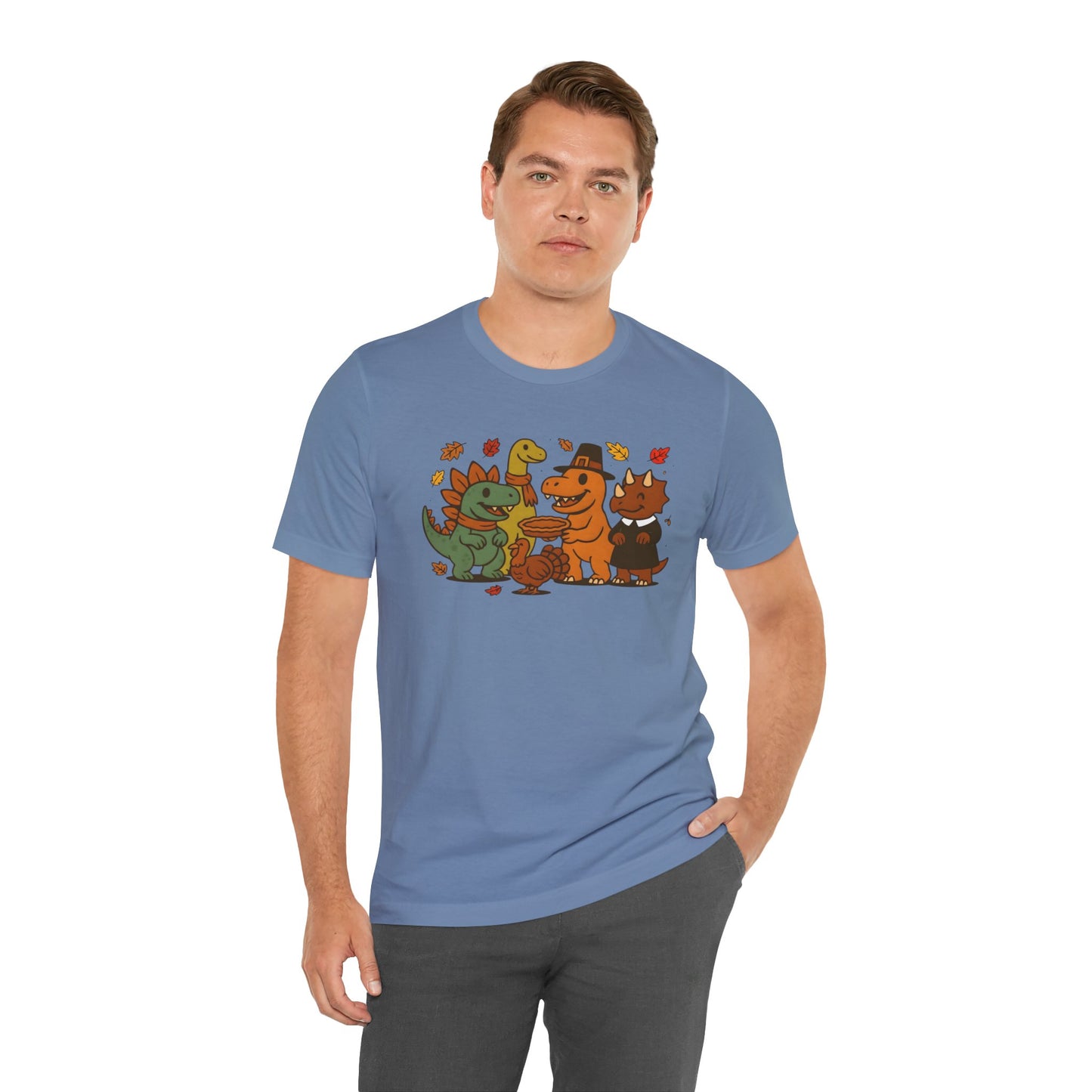 Thanksgiving Dinosaur T-Shirt – Funny Dino Thanksgiving Tee