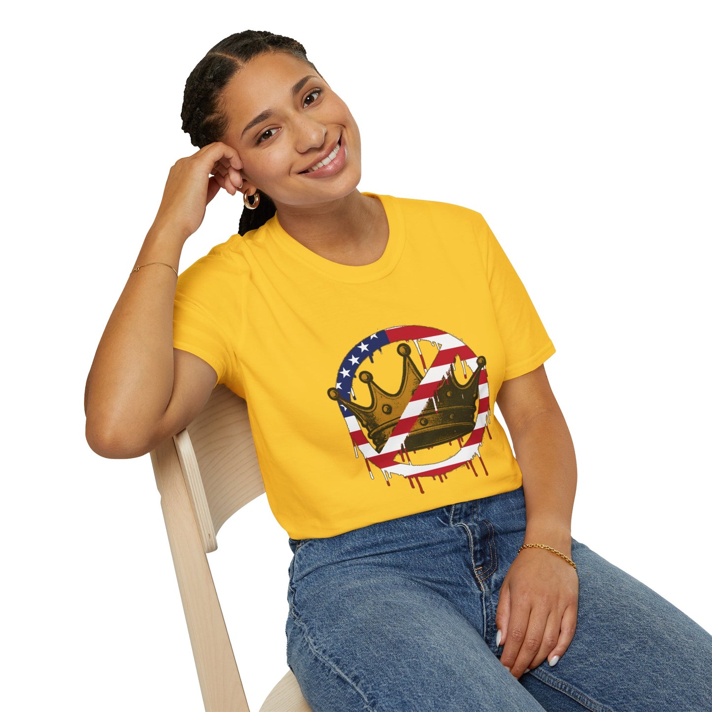 No Kings Protest T-Shirt – Anti-Authoritarian Democracy Graphic Tee