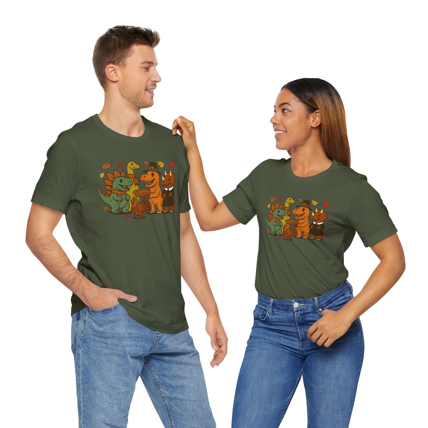 Thanksgiving Dinosaur T-Shirt – Funny Dino Thanksgiving Tee